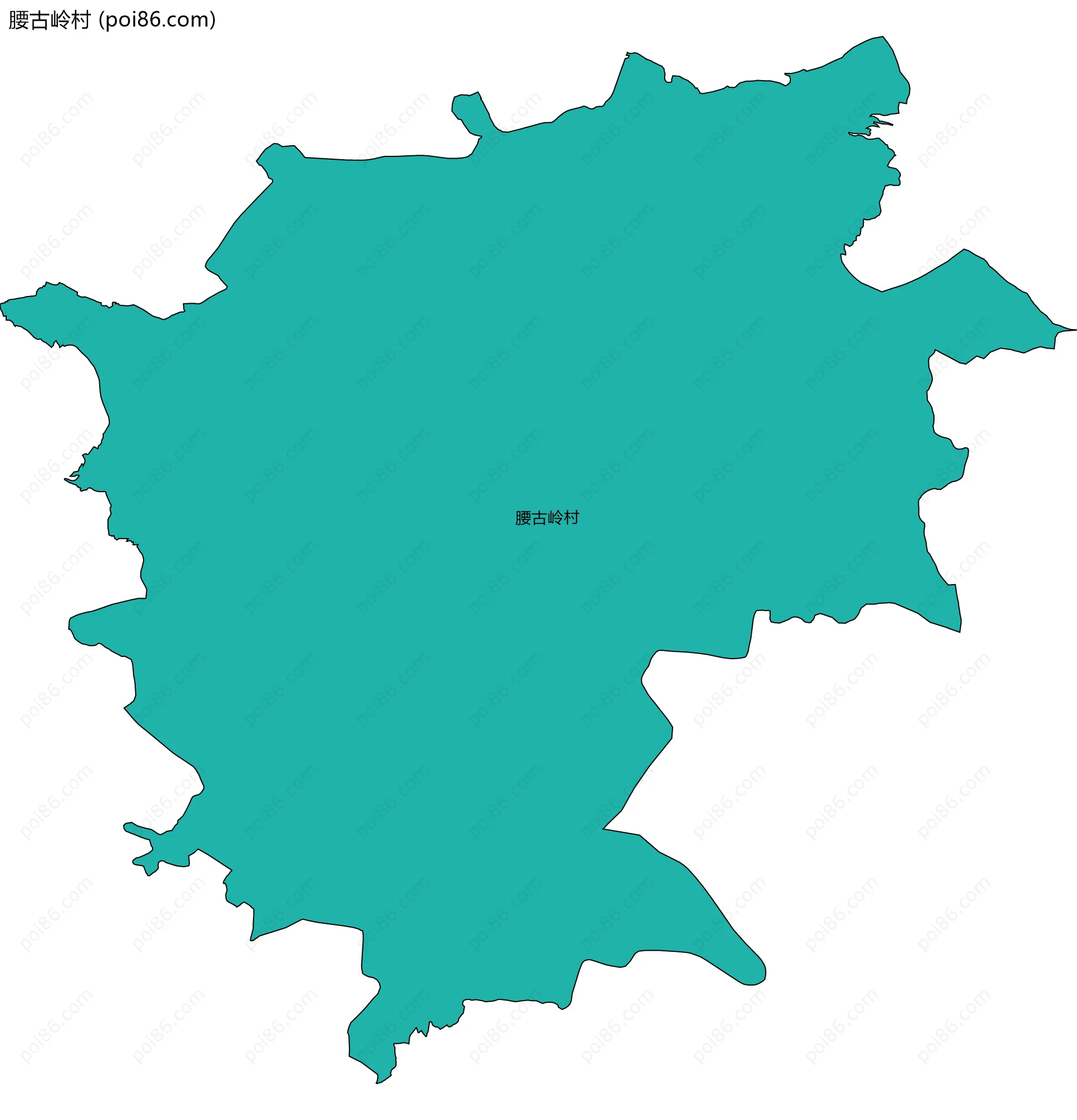 腰古岭村边界地图