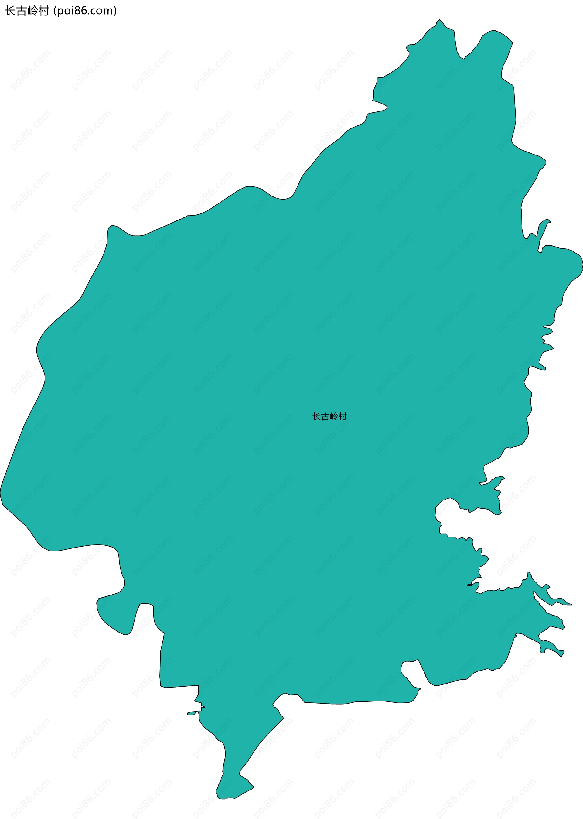 长古岭村边界地图