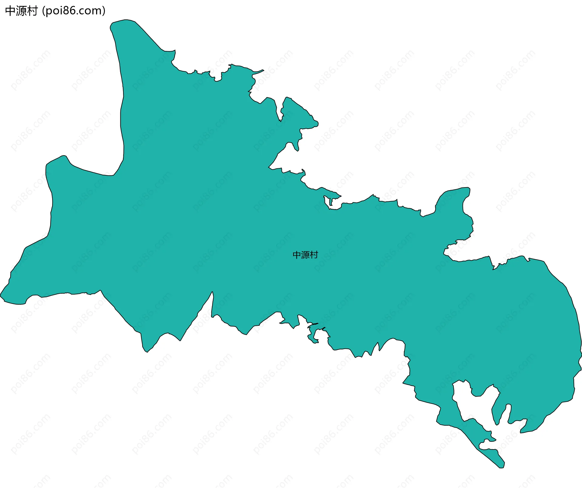 中源村边界地图