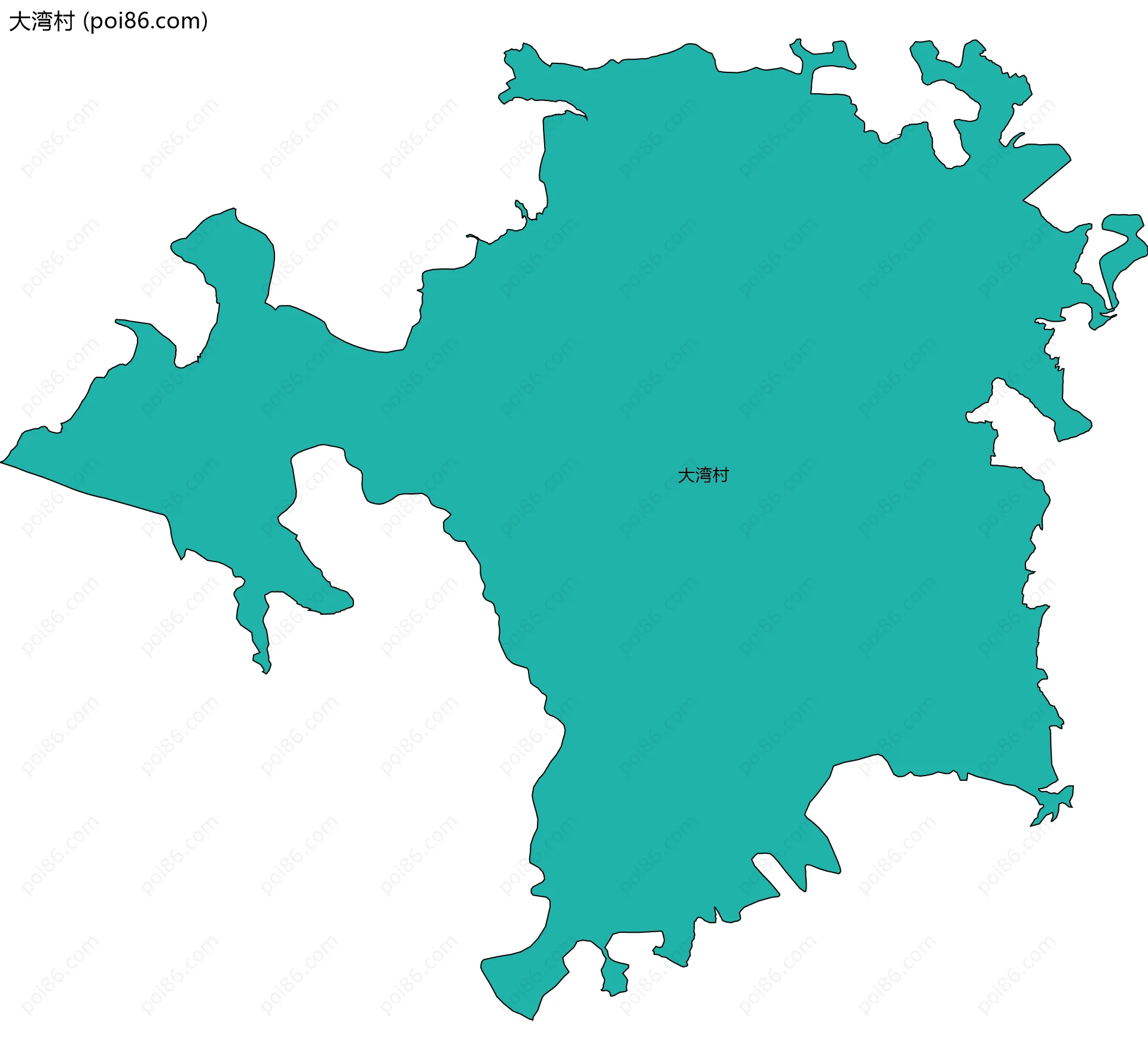 大湾村边界地图