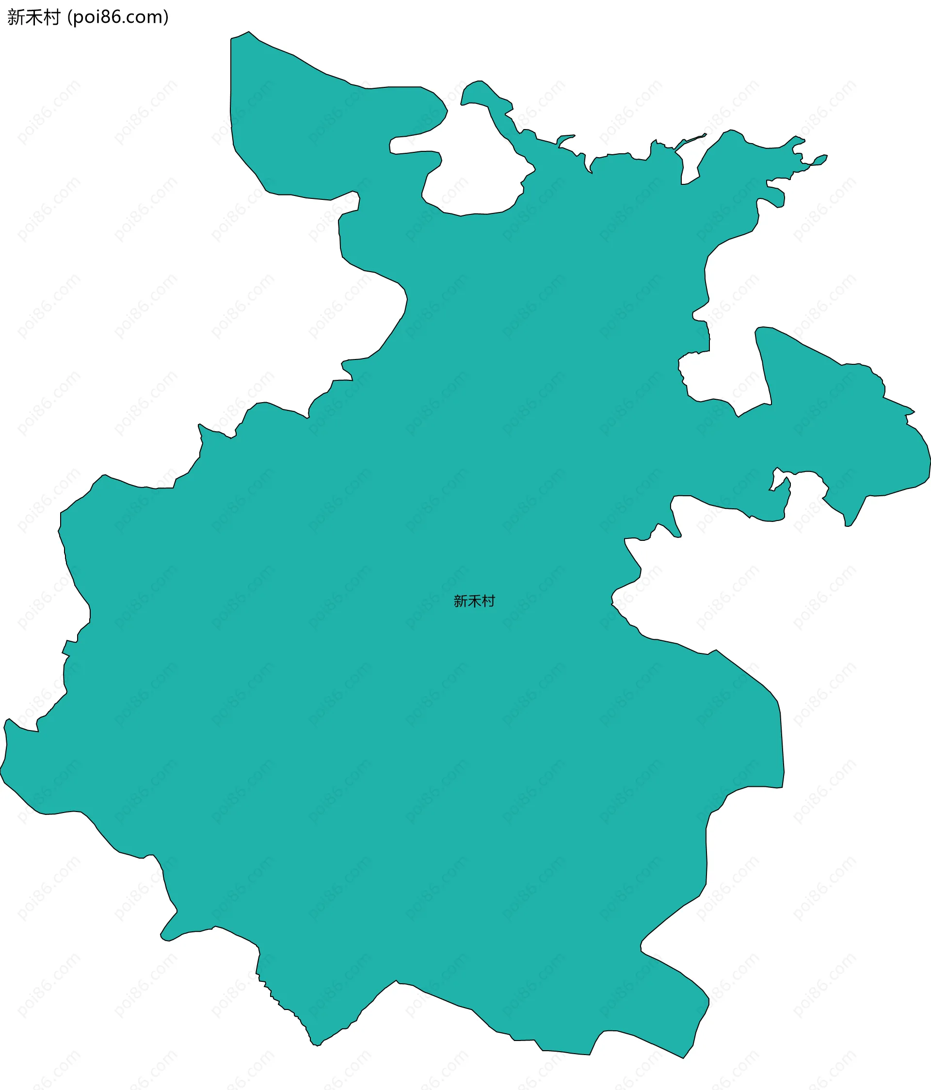 新禾村边界地图