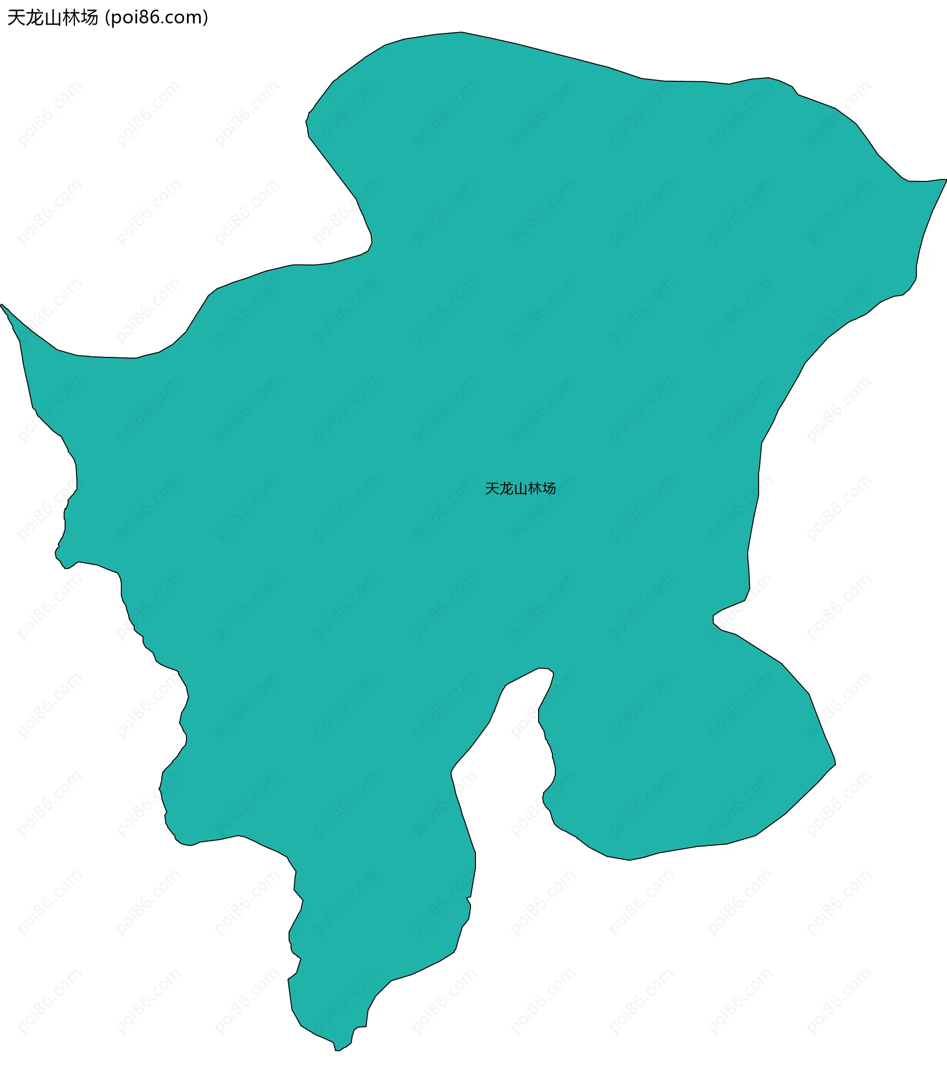 天龙山林场边界地图