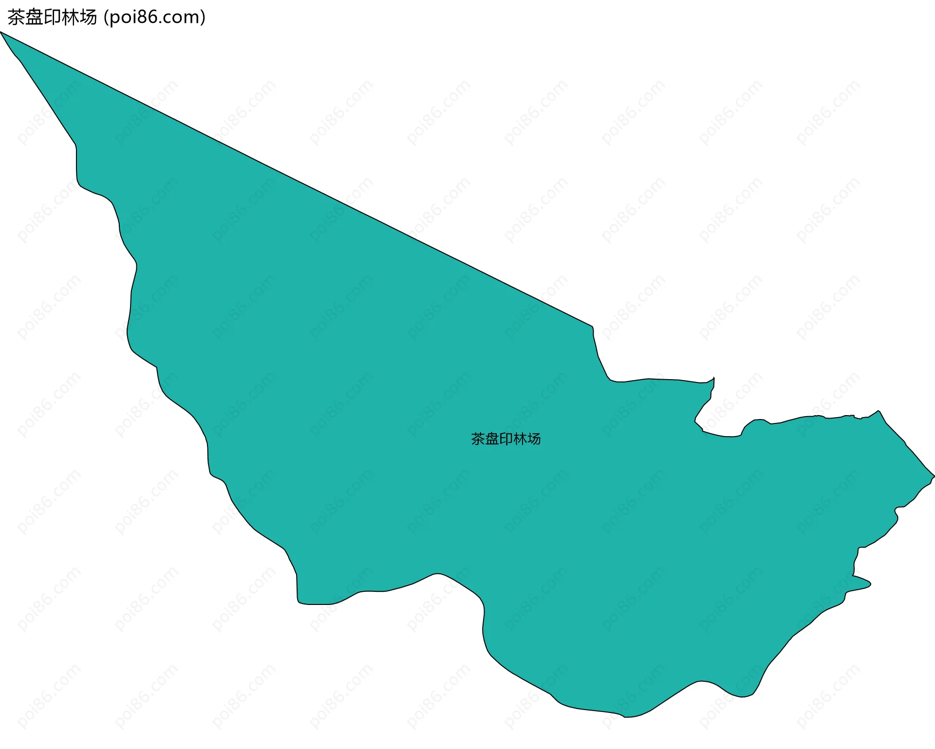 茶盘印林场边界地图