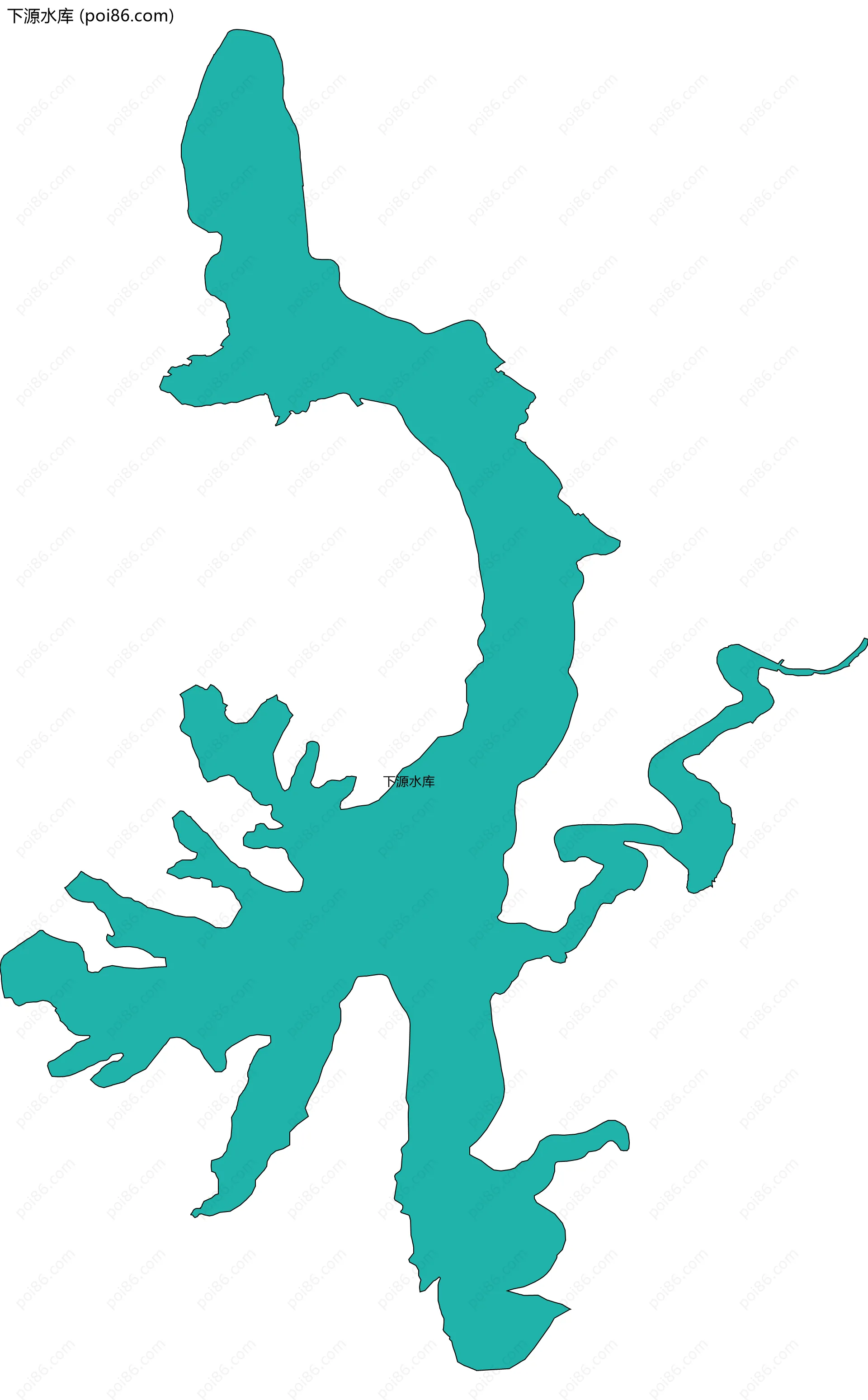 下源水库边界地图