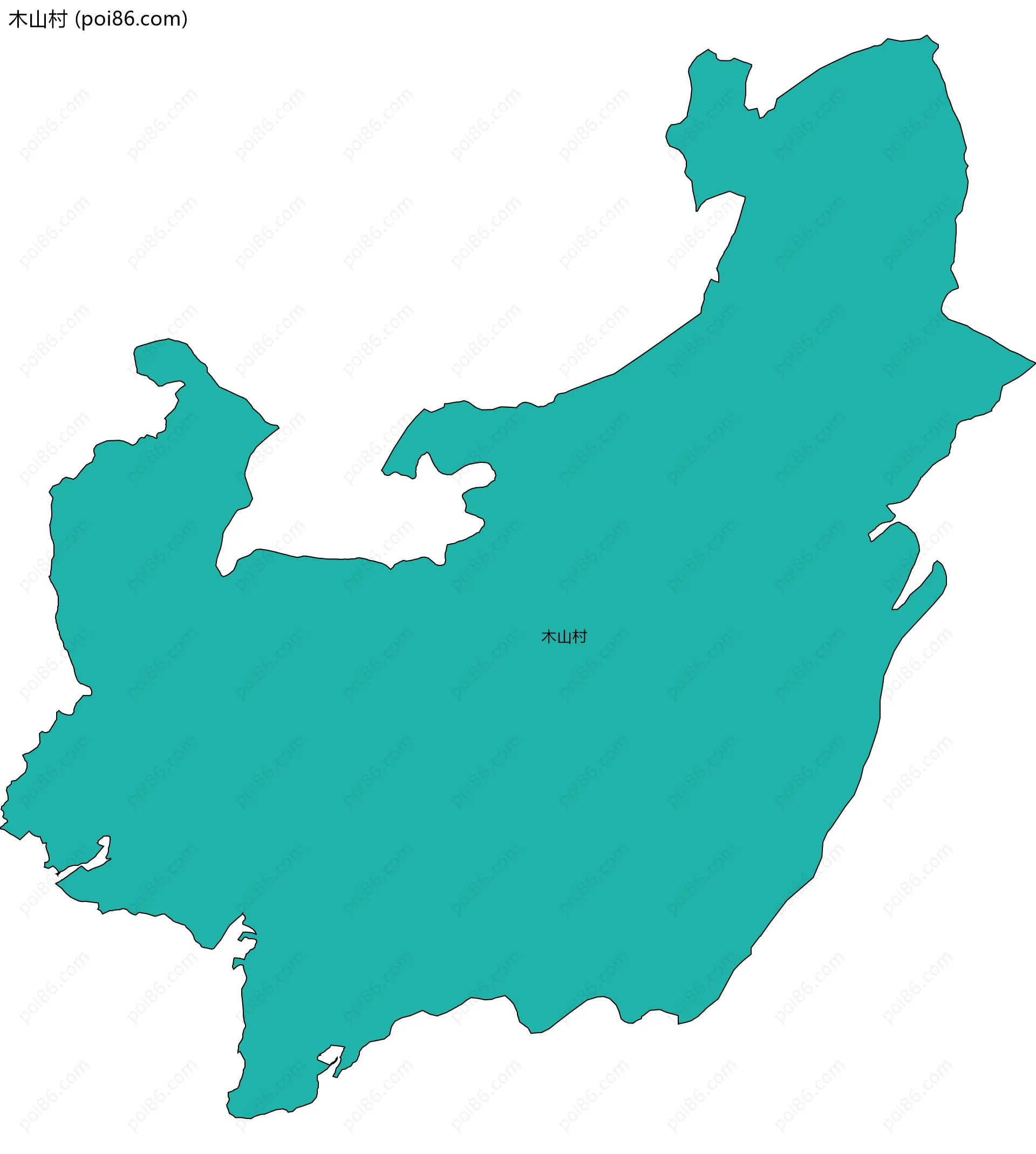 木山村边界地图