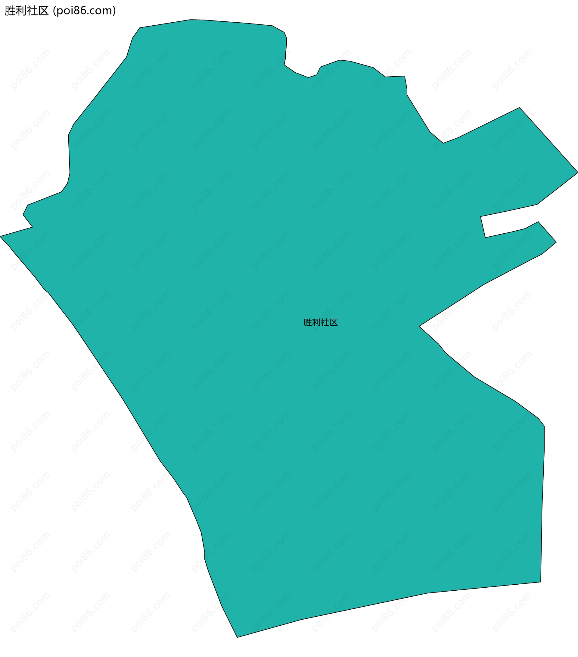 胜利社区边界地图