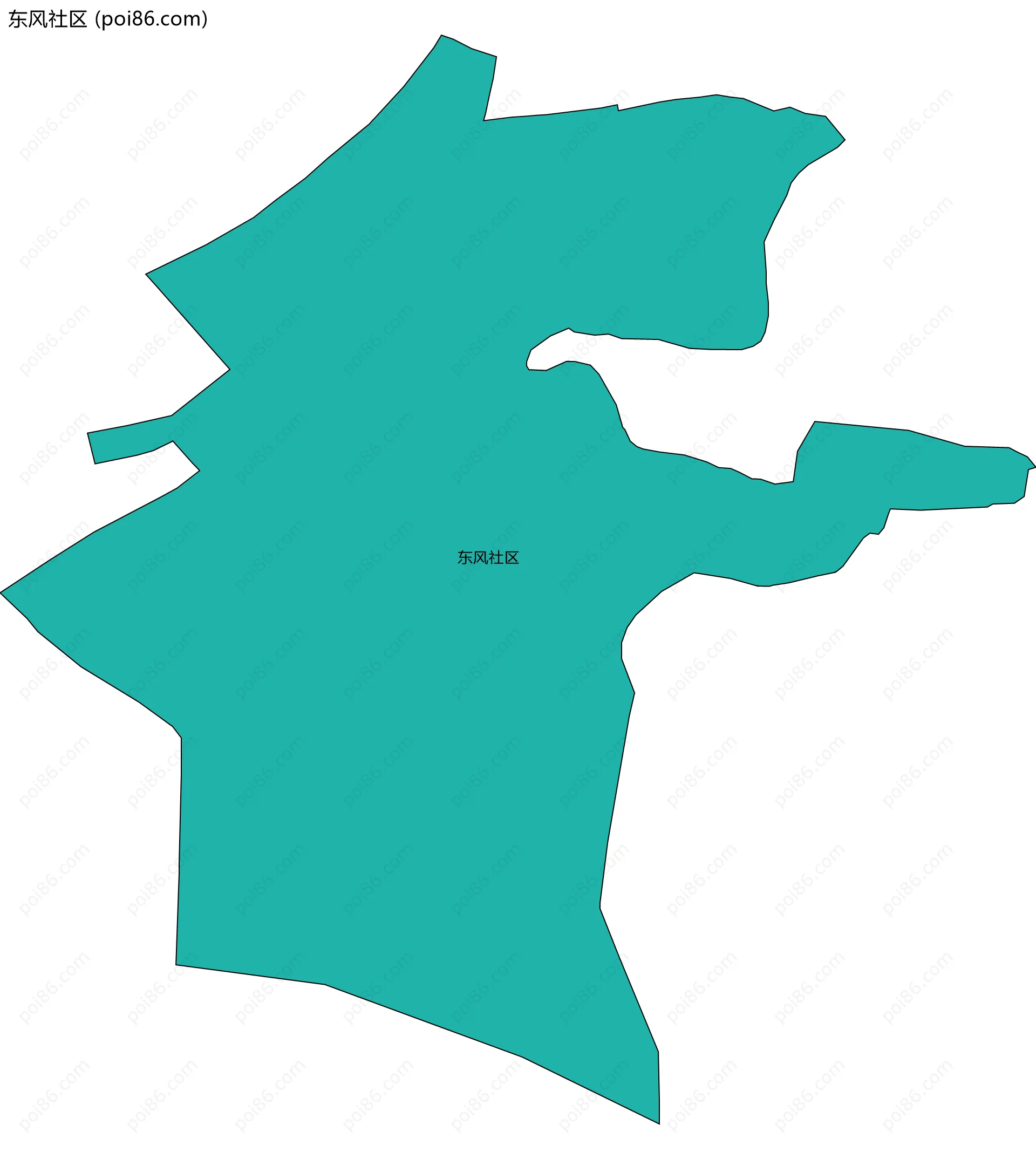 东风社区边界地图