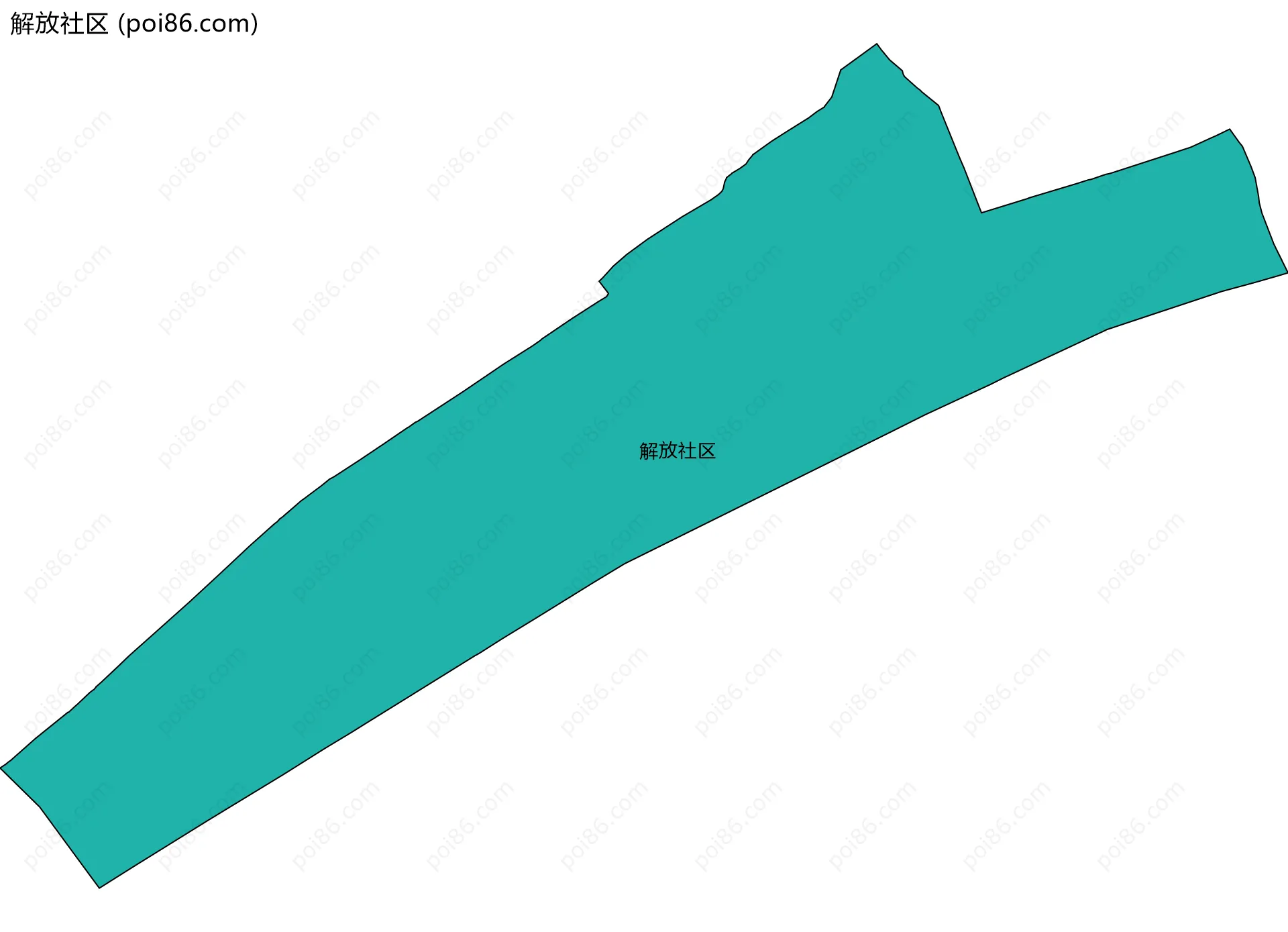 解放社区边界地图