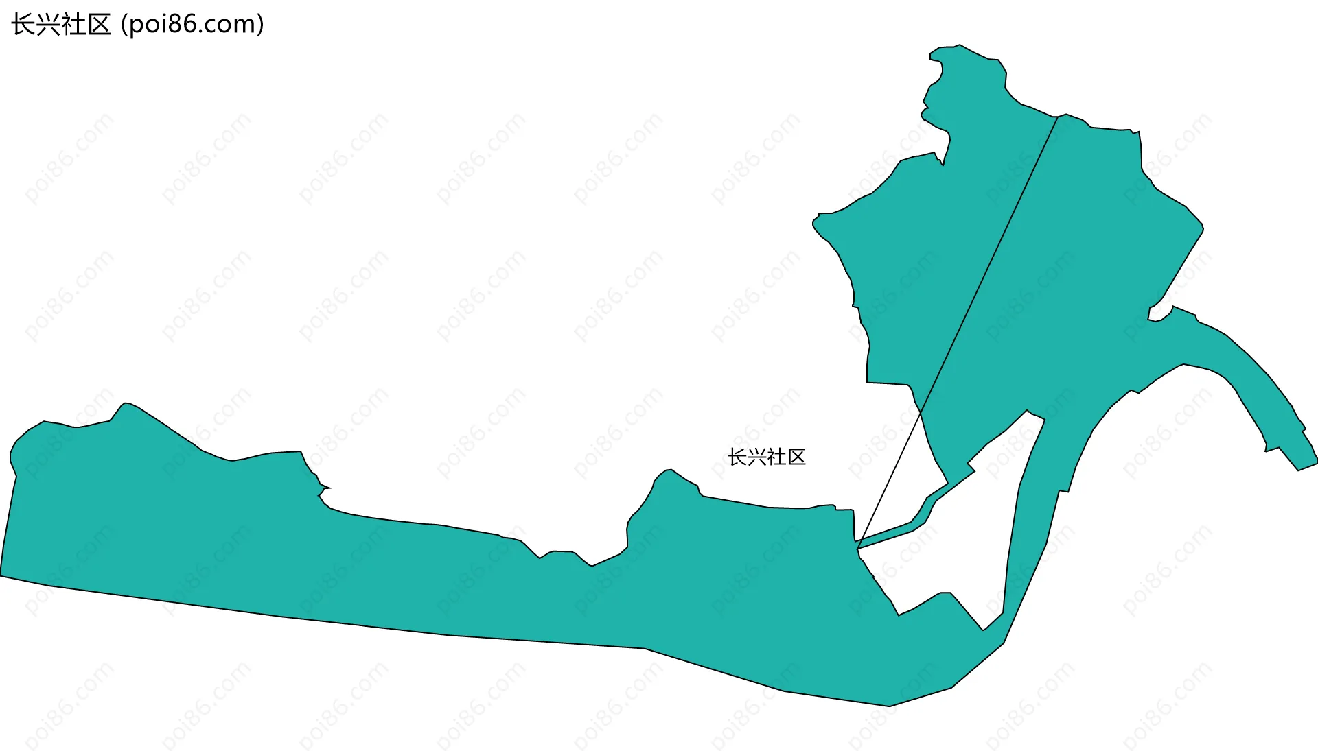 长兴社区边界地图