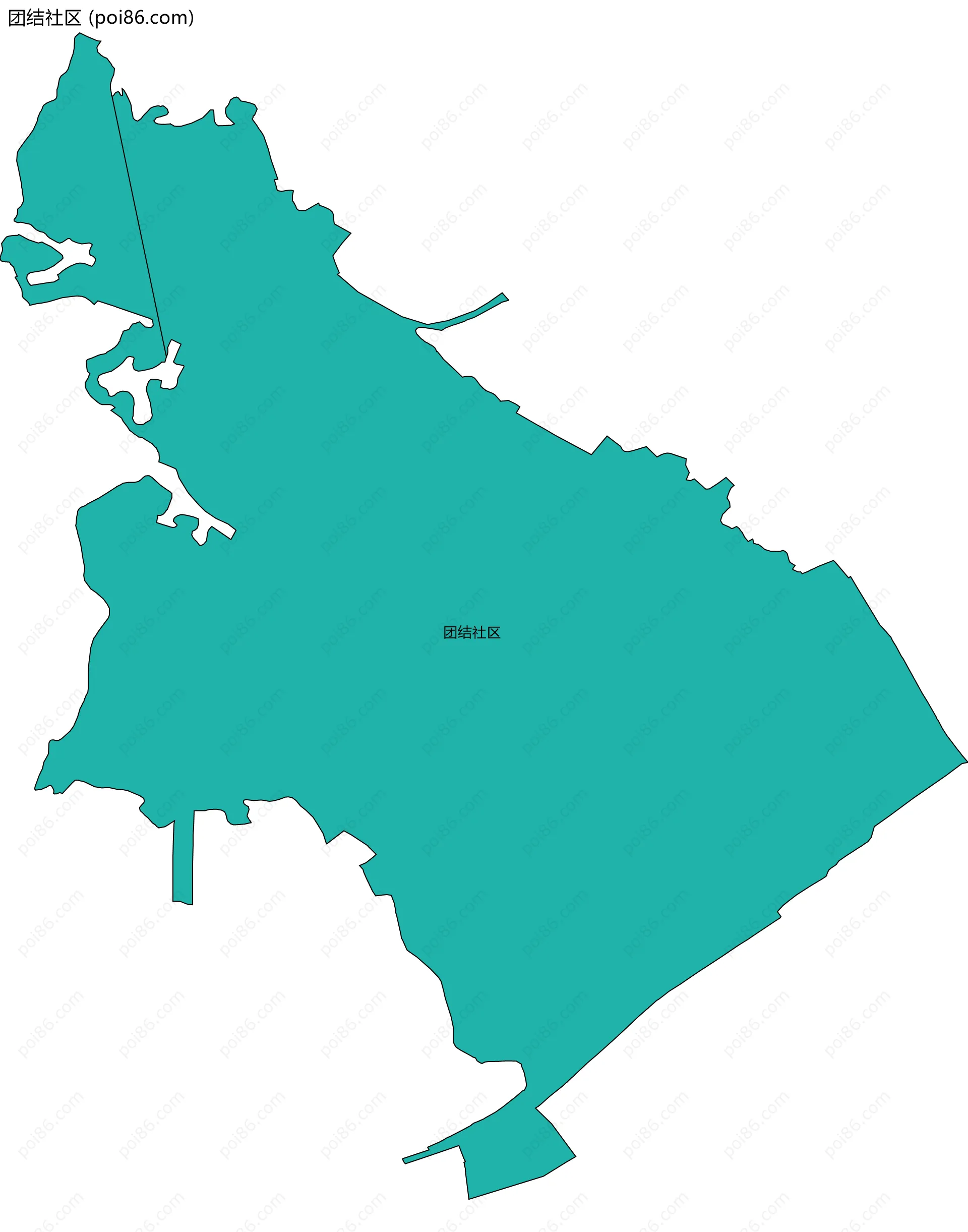 团结社区边界地图