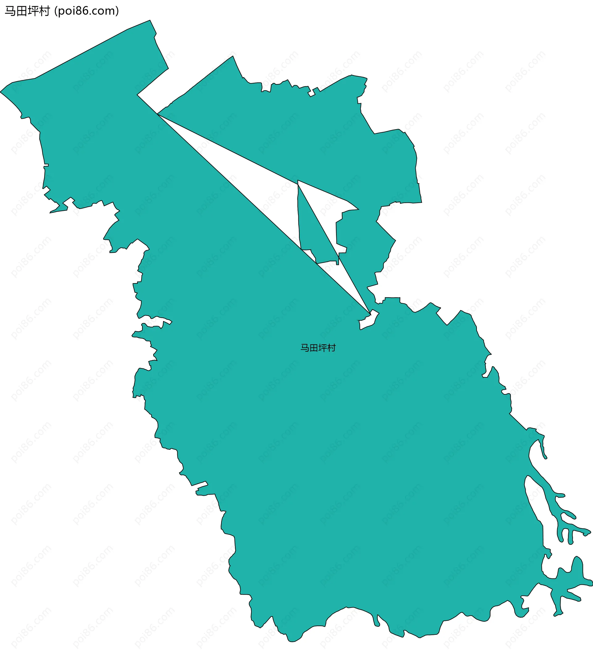 马田坪村边界地图