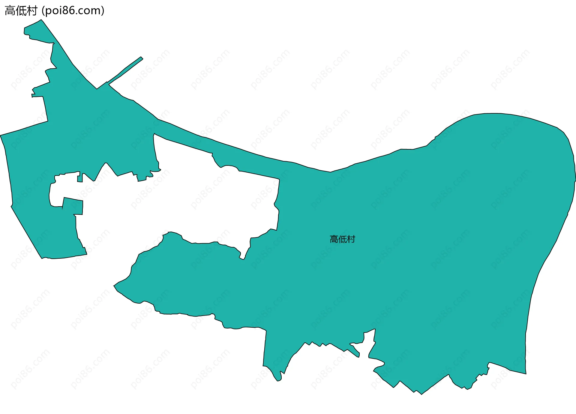 高低村边界地图