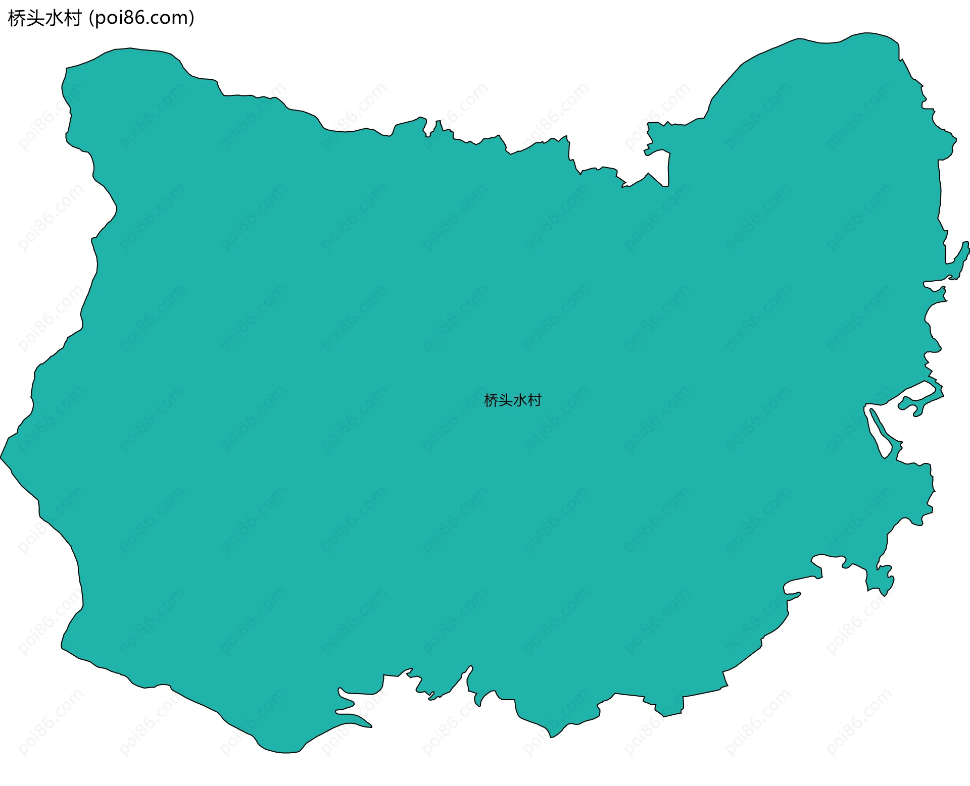 桥头水村边界地图