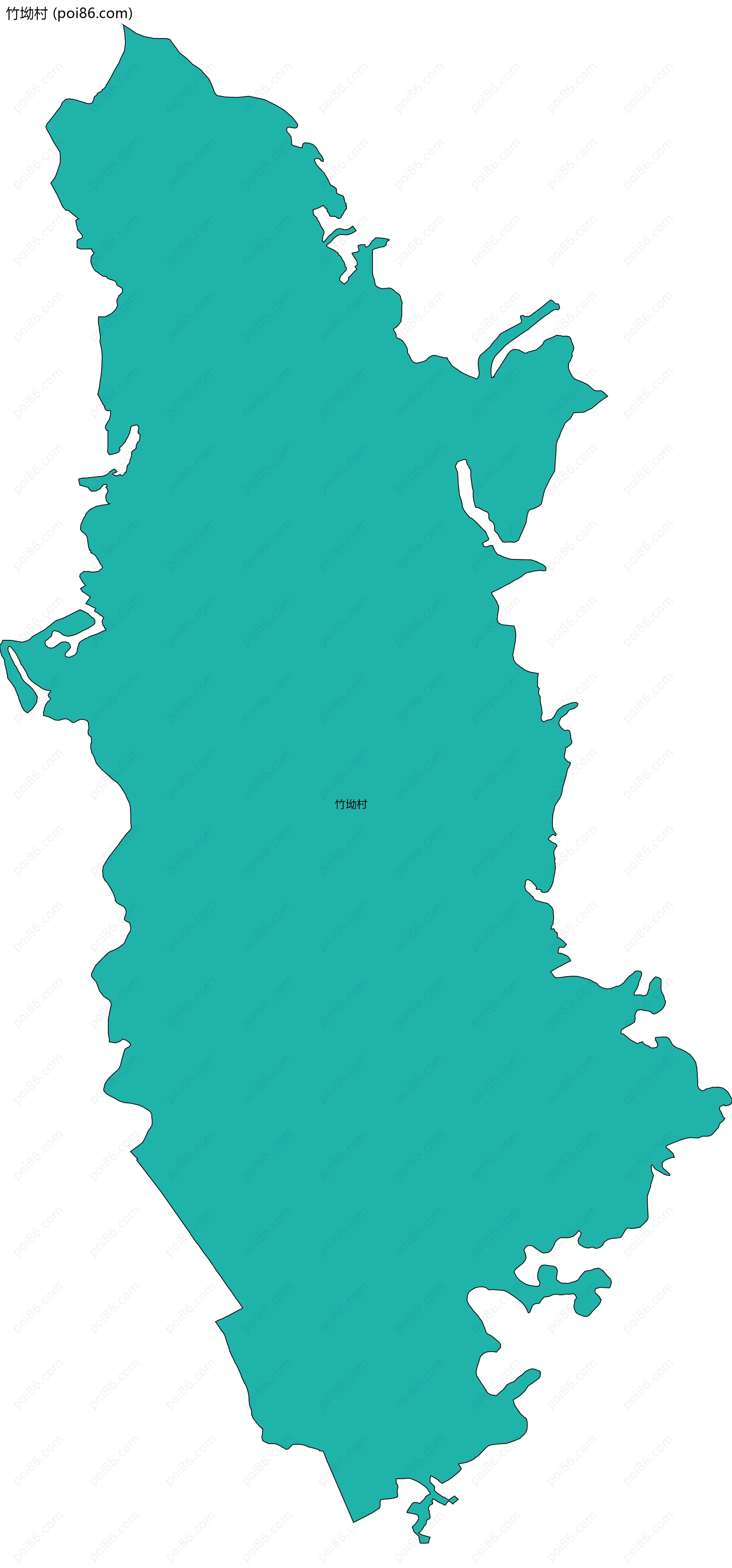 竹坳村边界地图