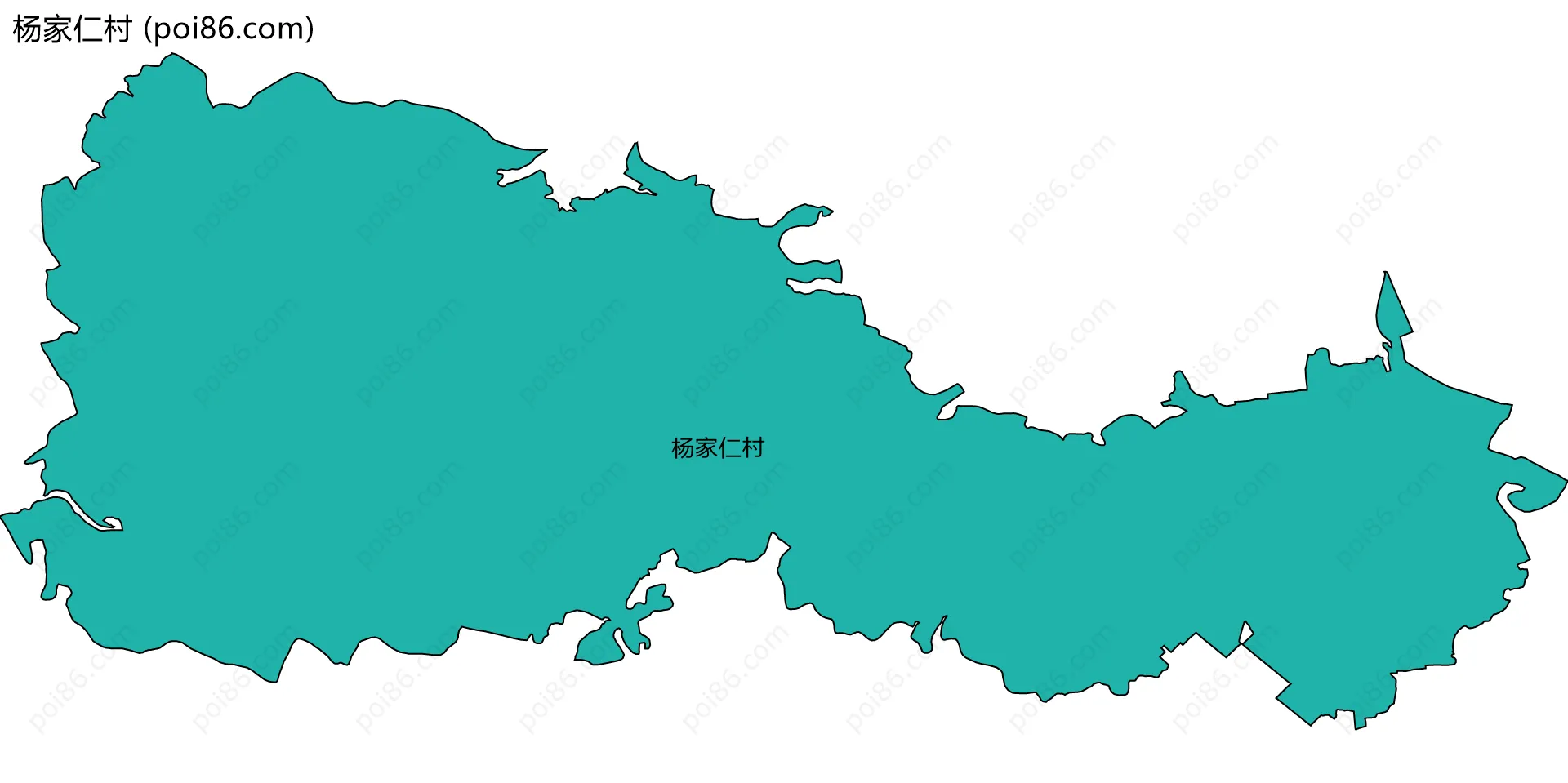 杨家仁村边界地图