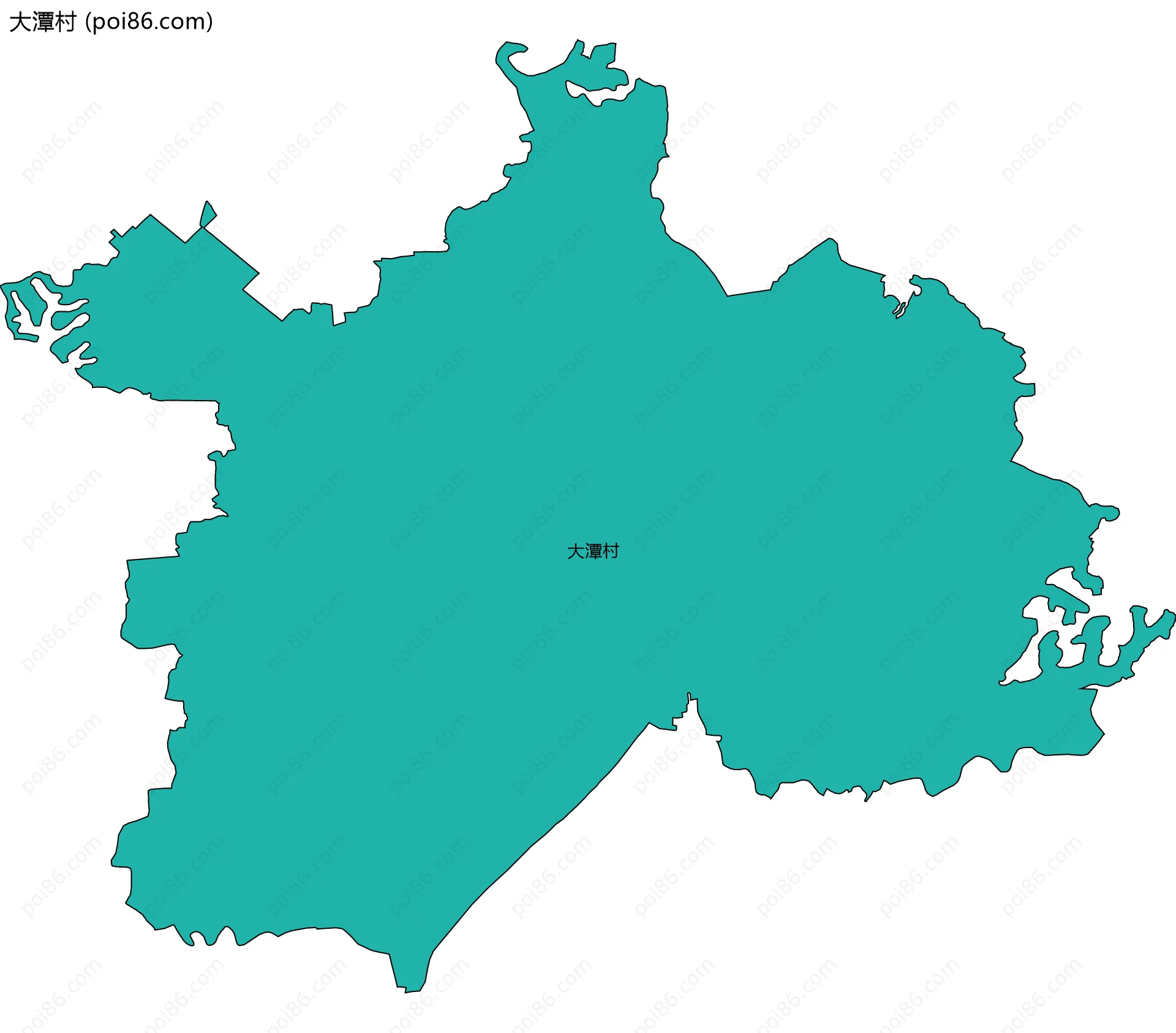 大潭村边界地图