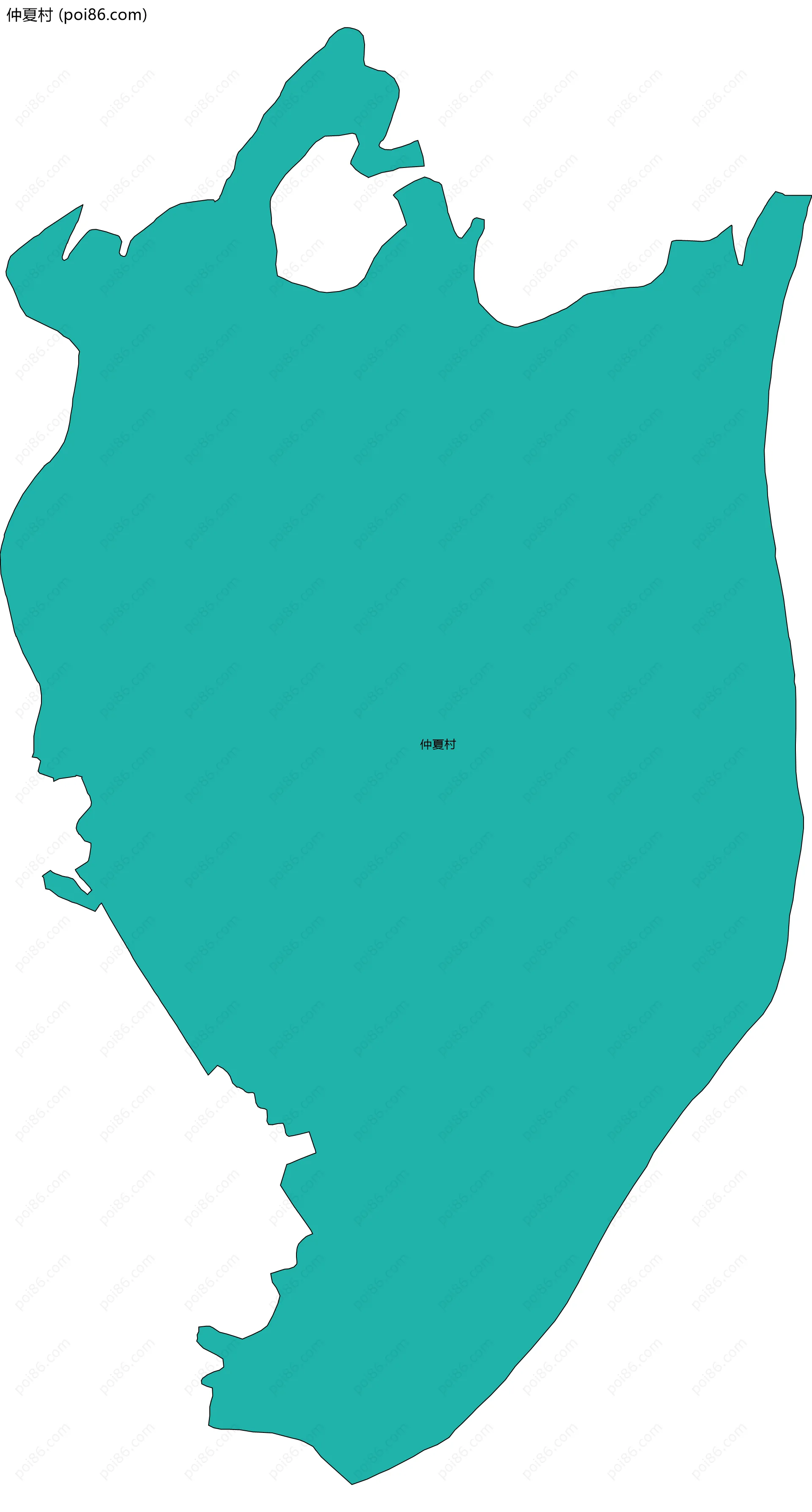 仲夏村边界地图