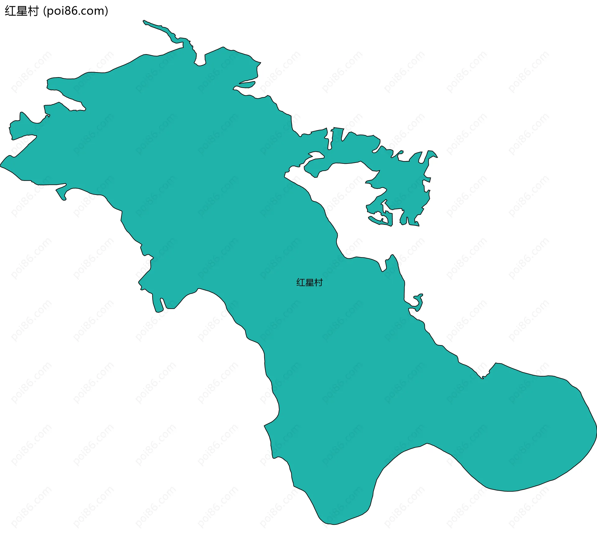 红星村边界地图