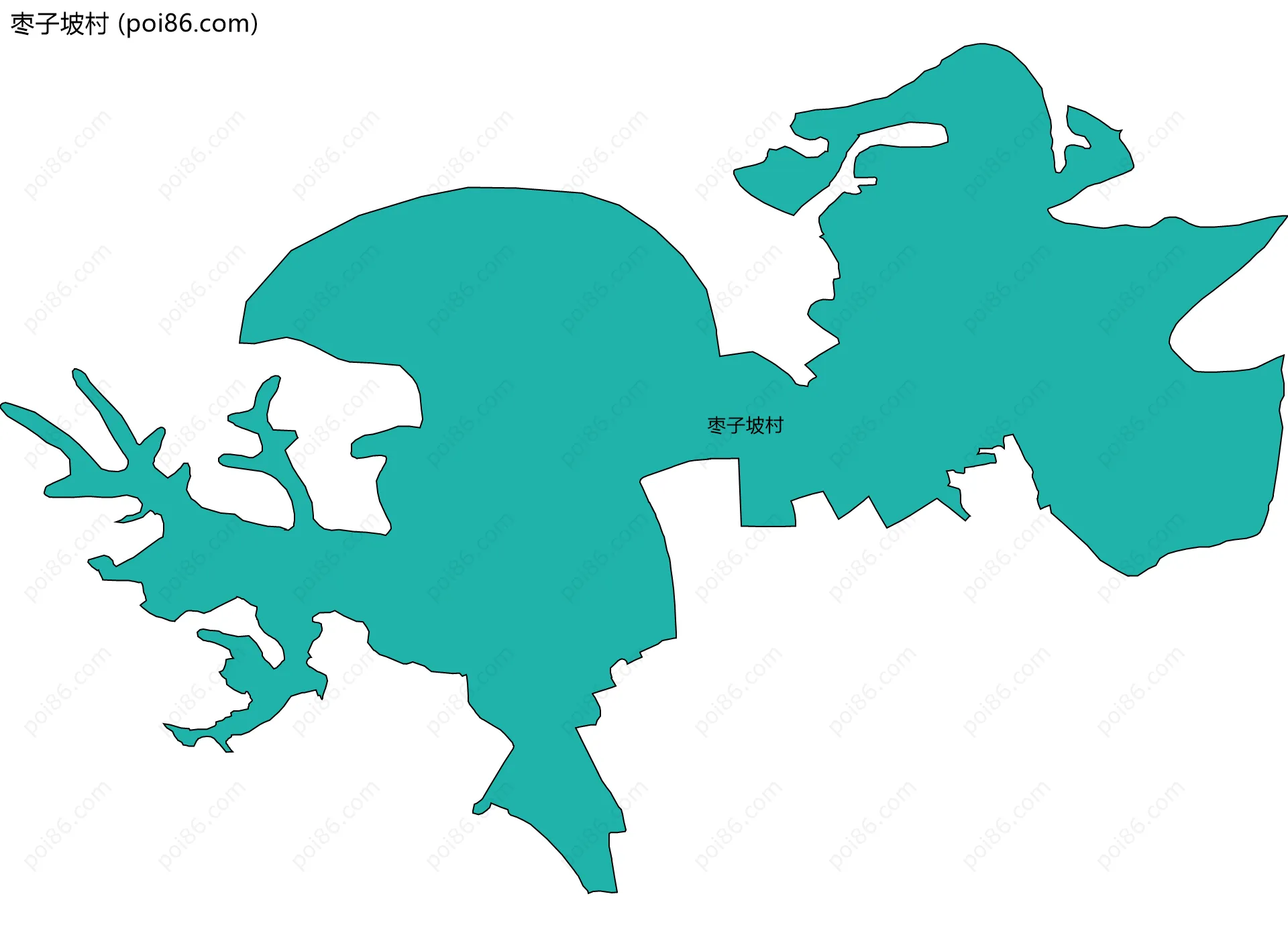 枣子坡村边界地图