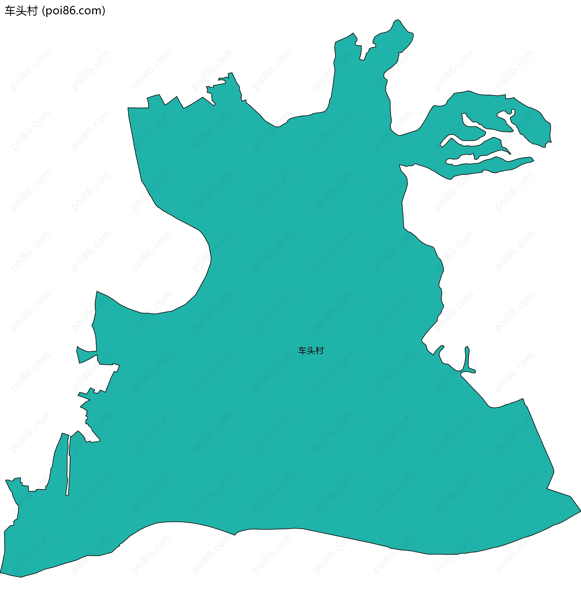 车头村边界地图