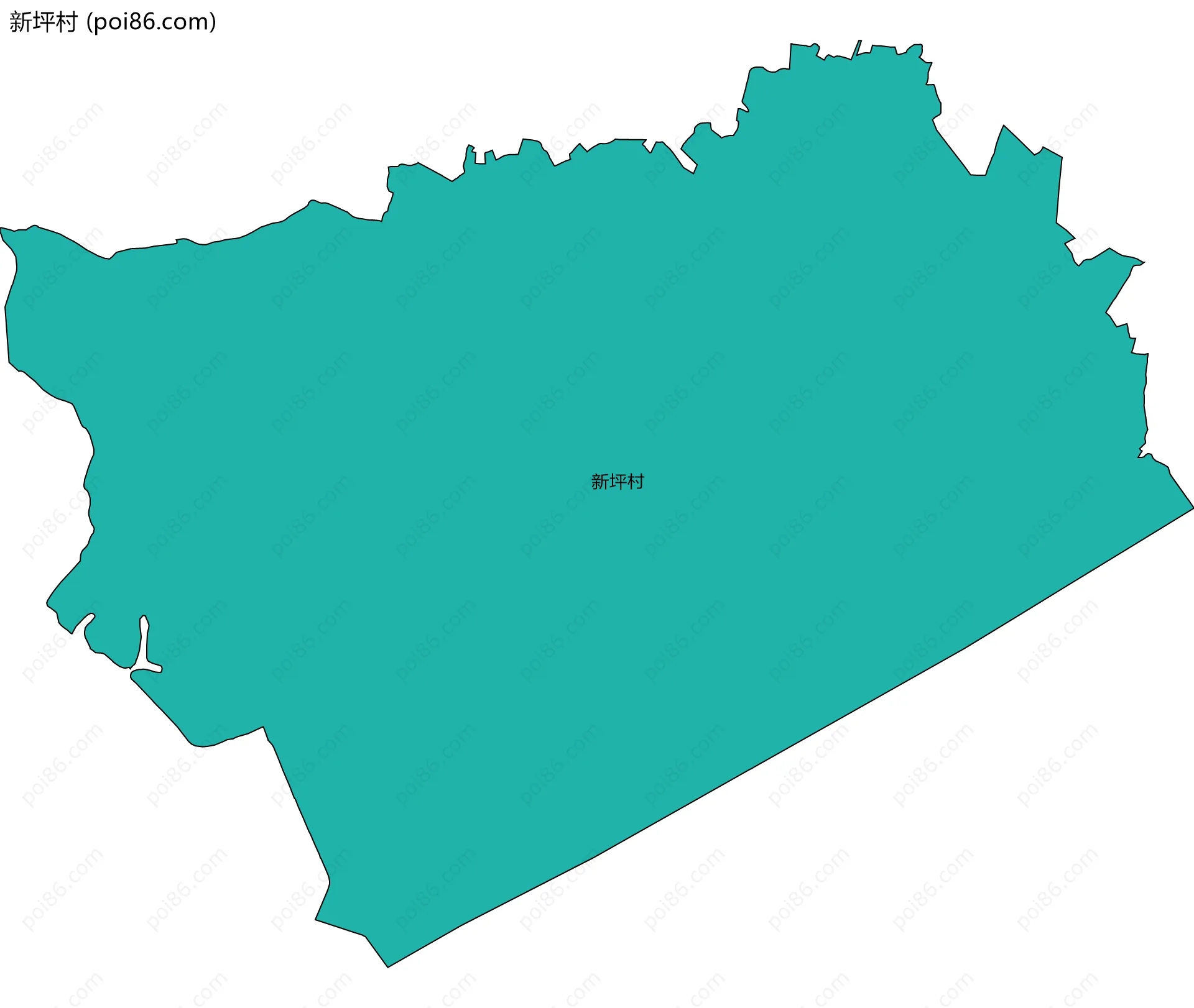 新坪村边界地图
