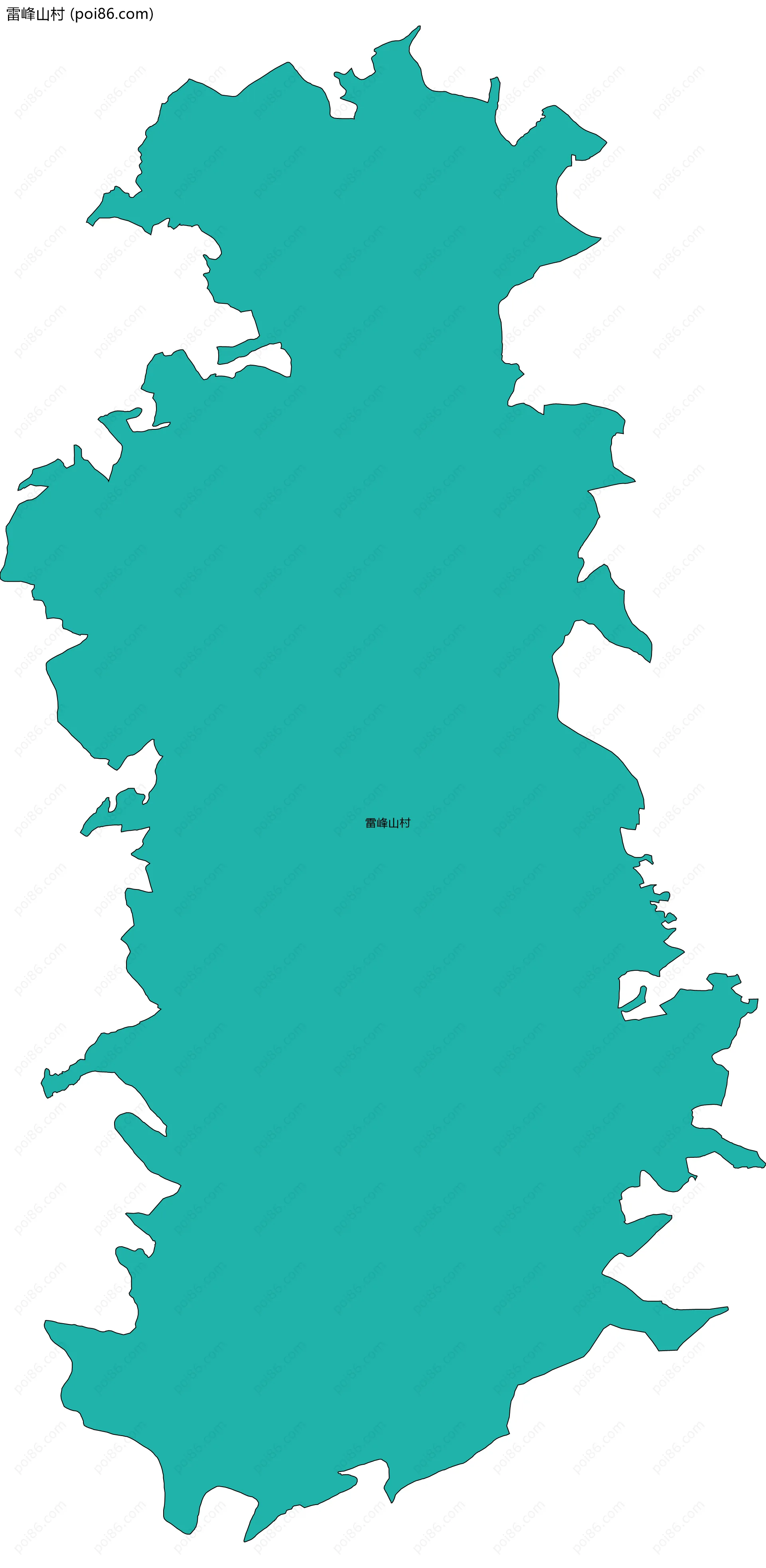雷峰山村边界地图