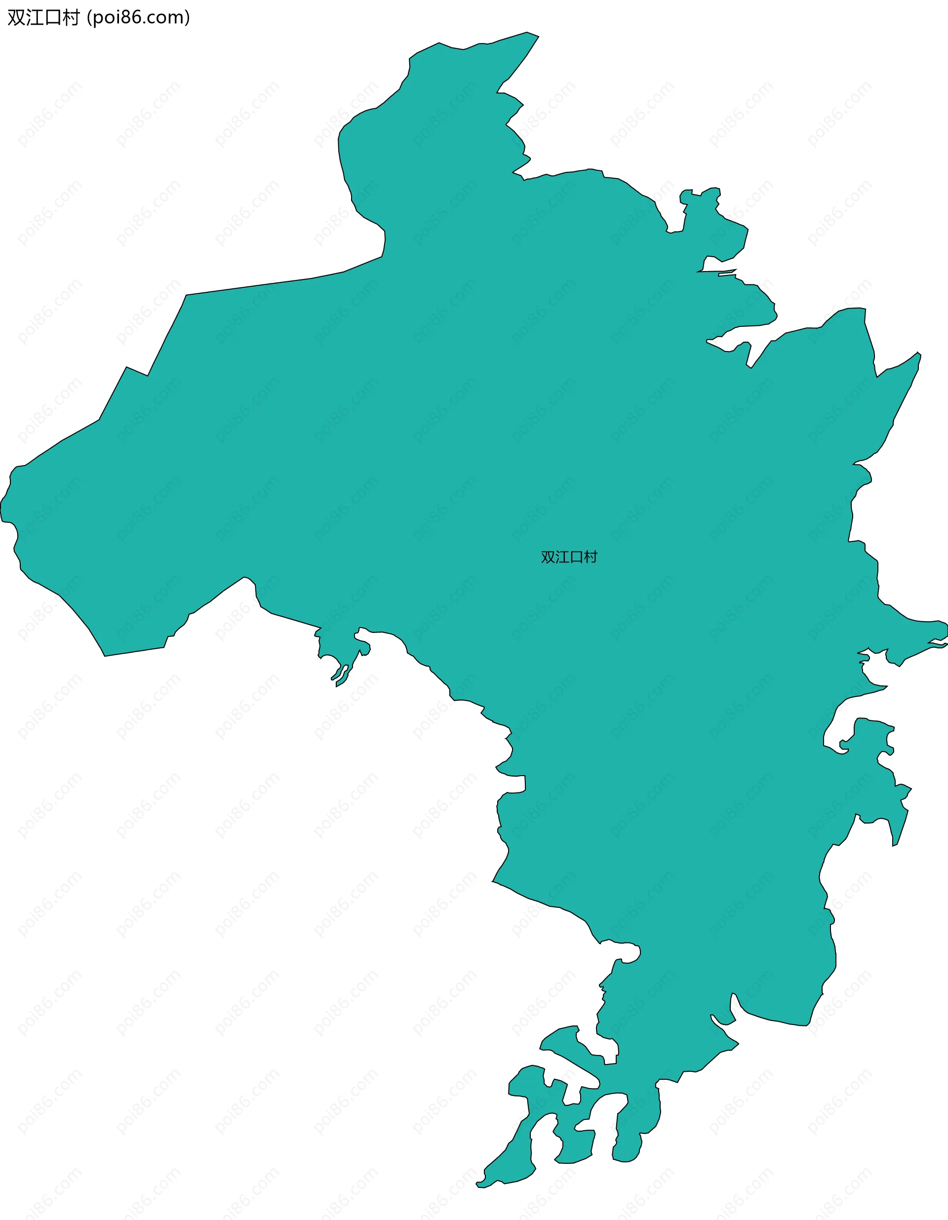 双江口村边界地图