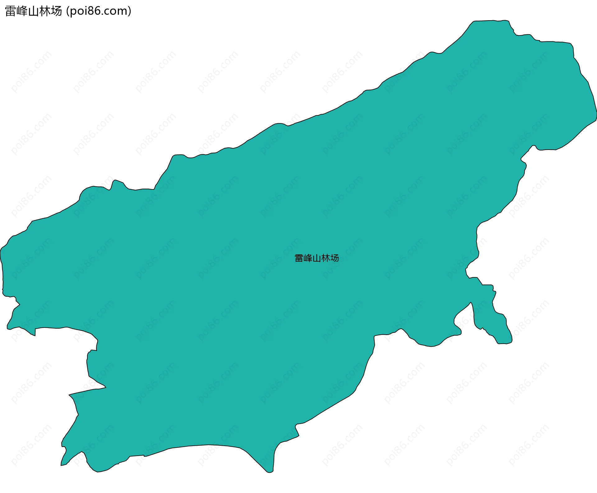 雷峰山林场边界地图