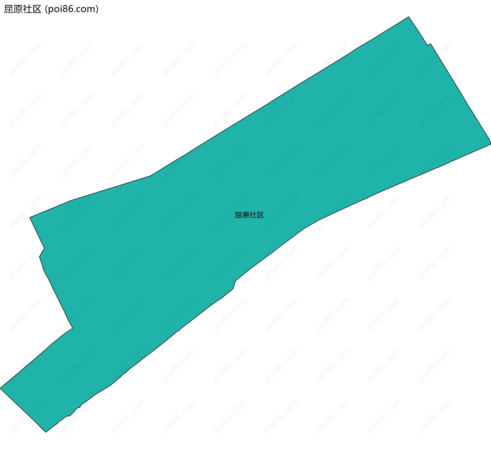 屈原社区边界地图