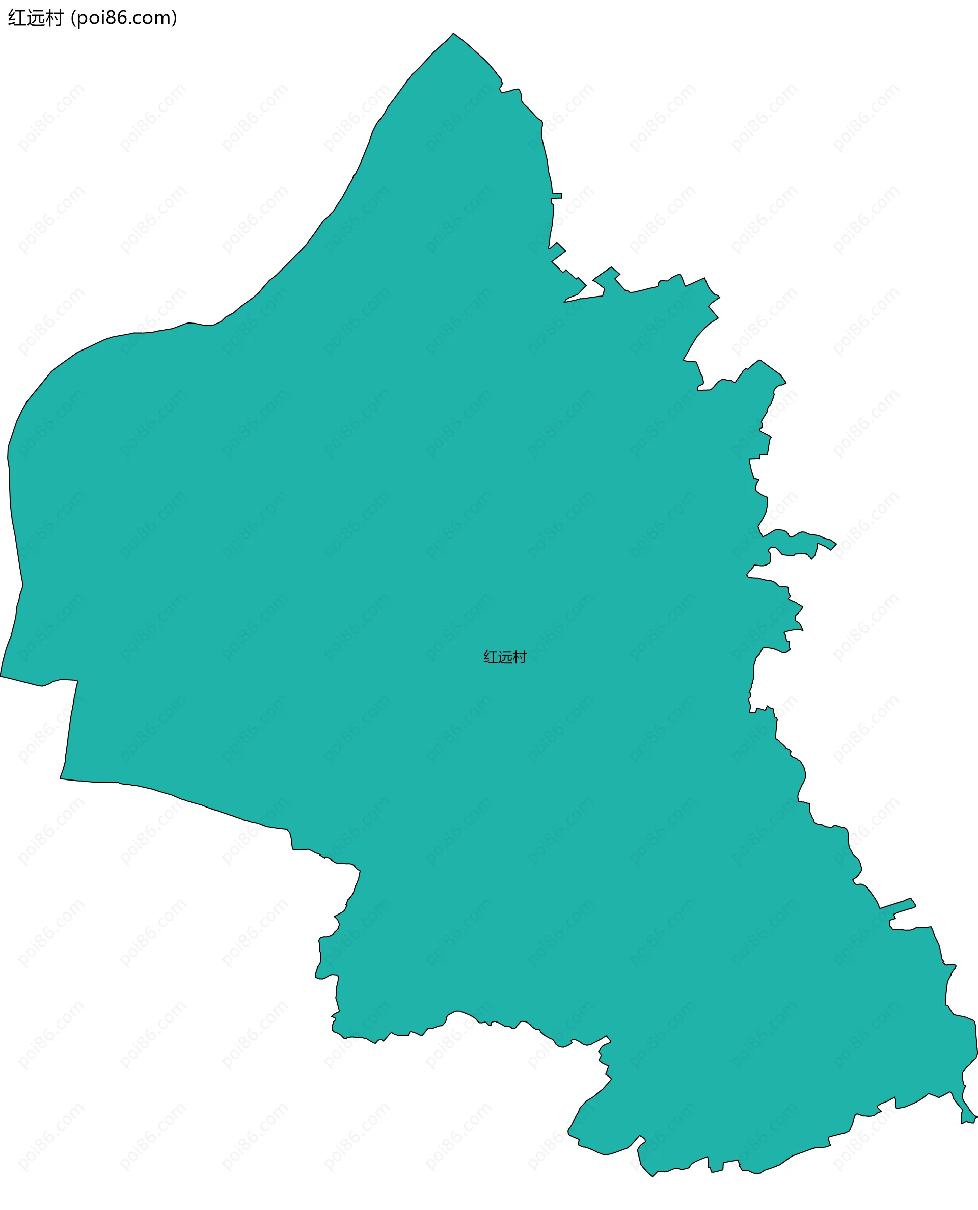 红远村边界地图