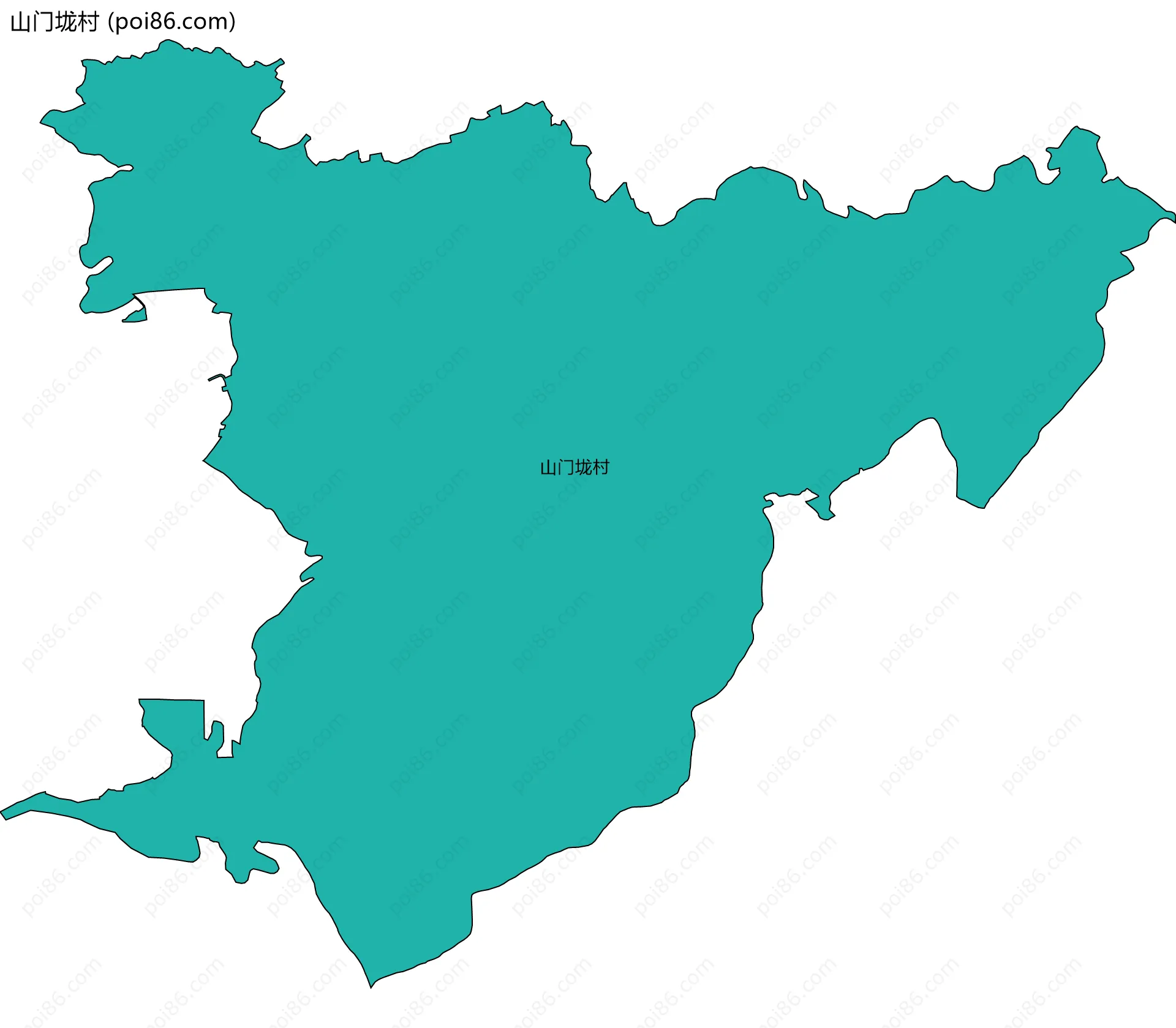 山门垅村边界地图