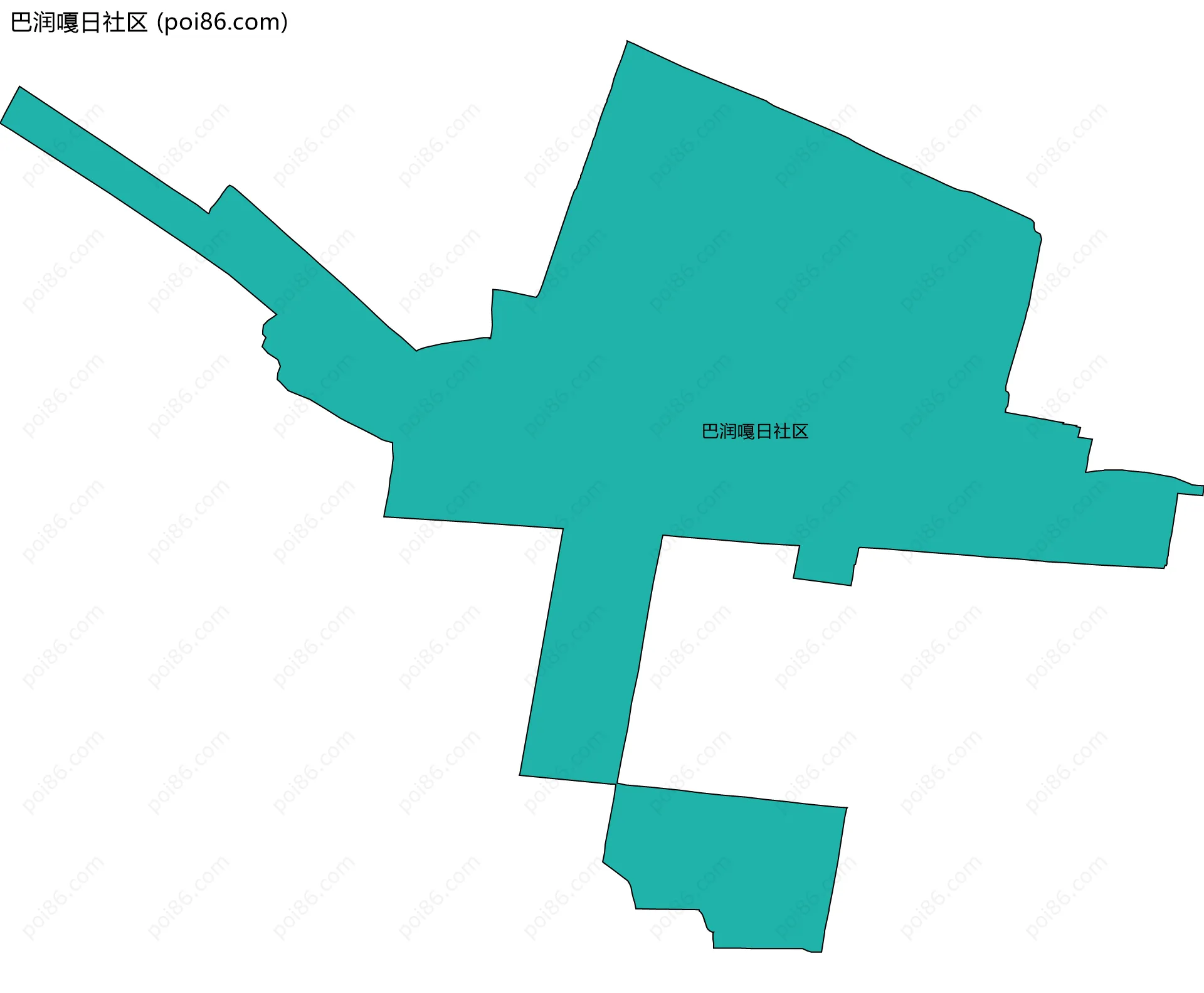 巴润嘎日社区边界地图