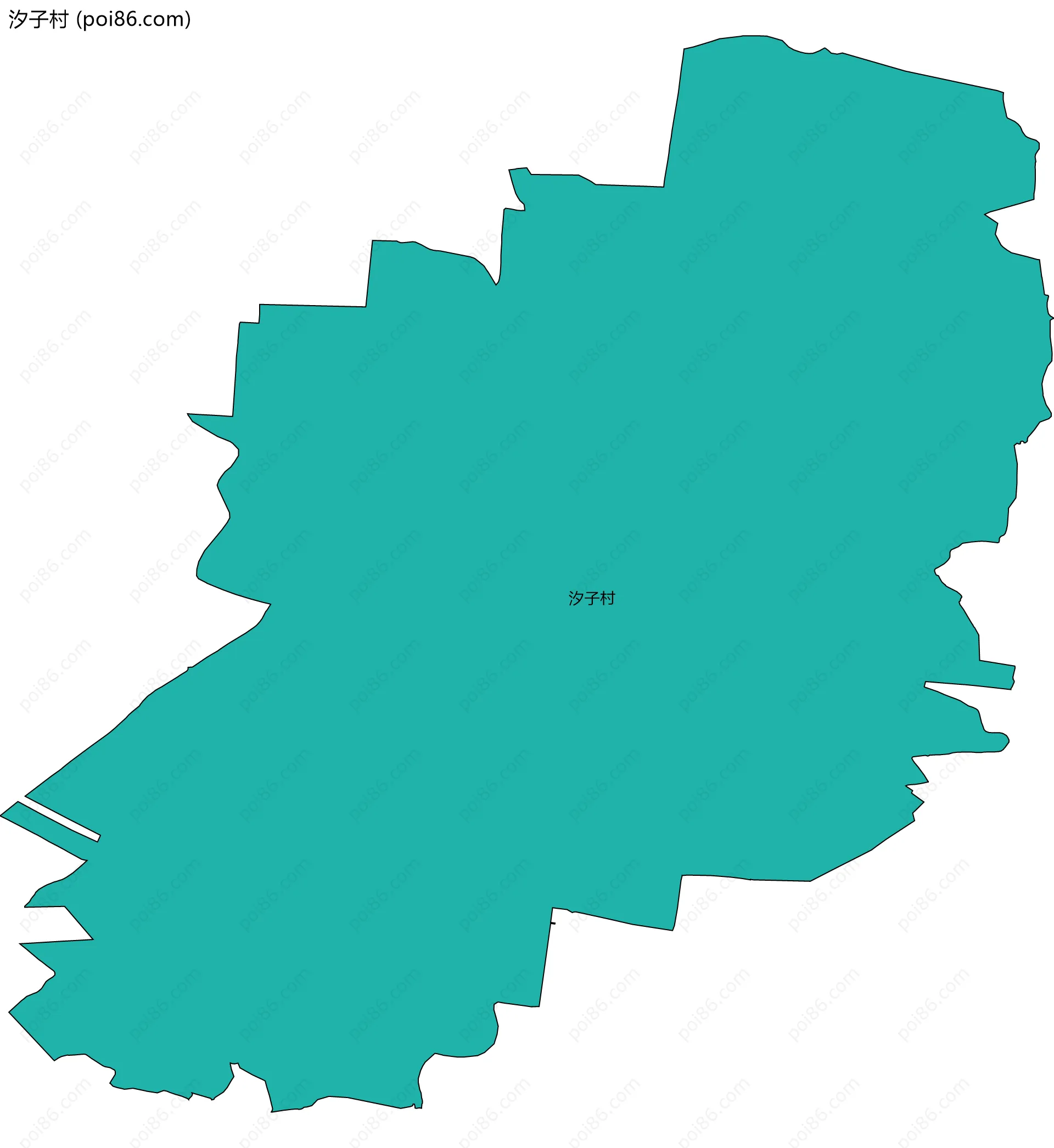 汐子村边界地图