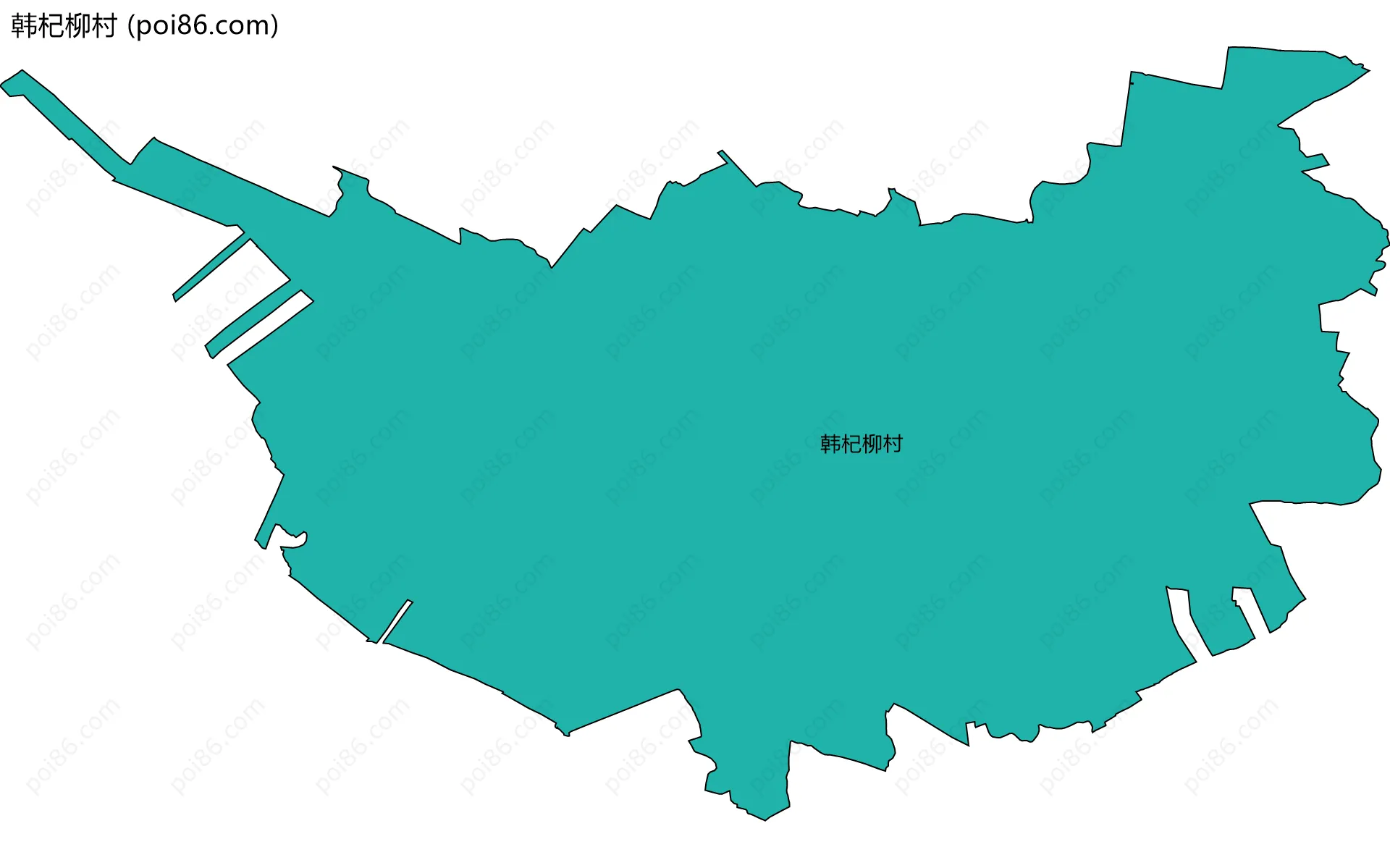 韩杞柳村边界地图