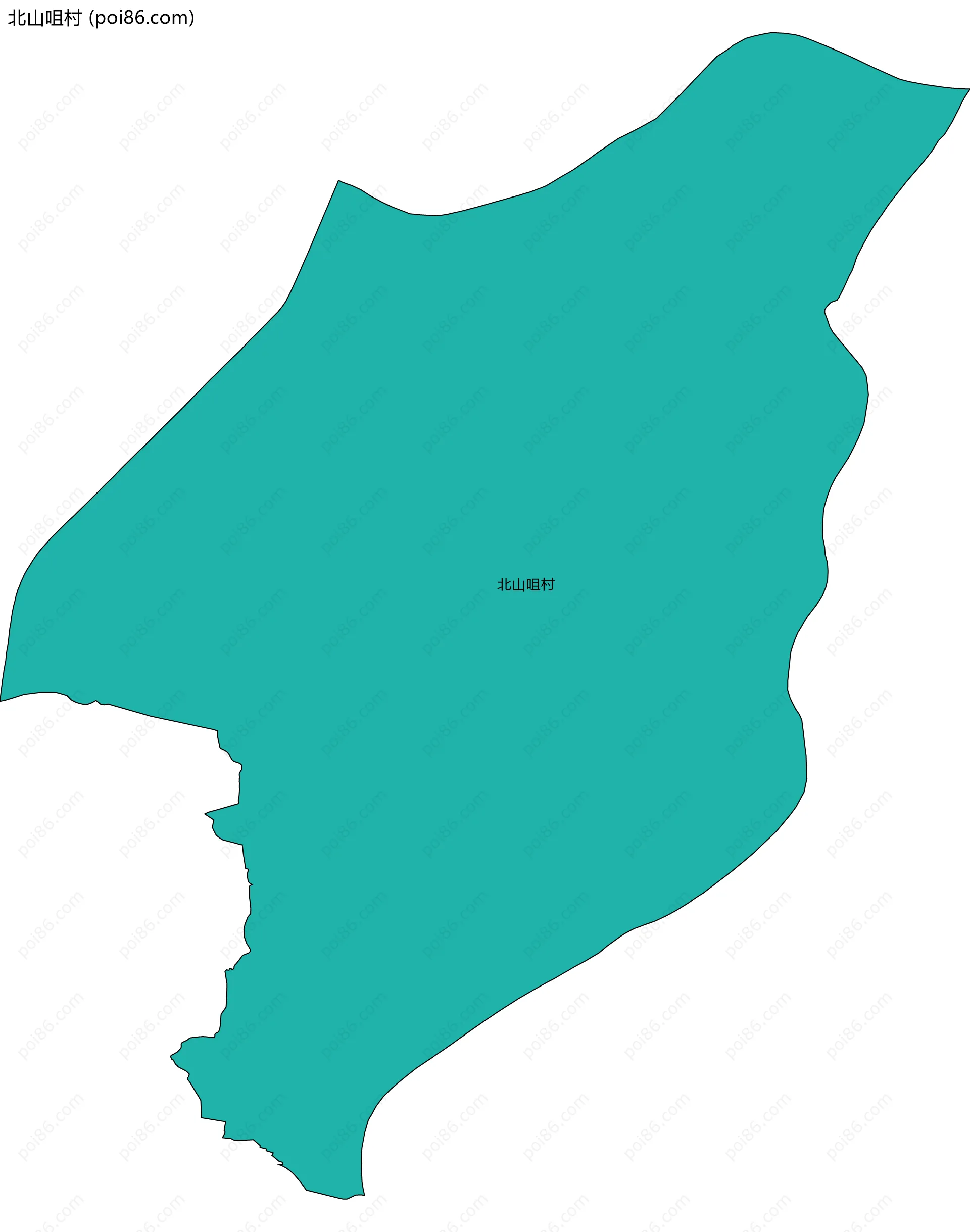 北山咀村边界地图