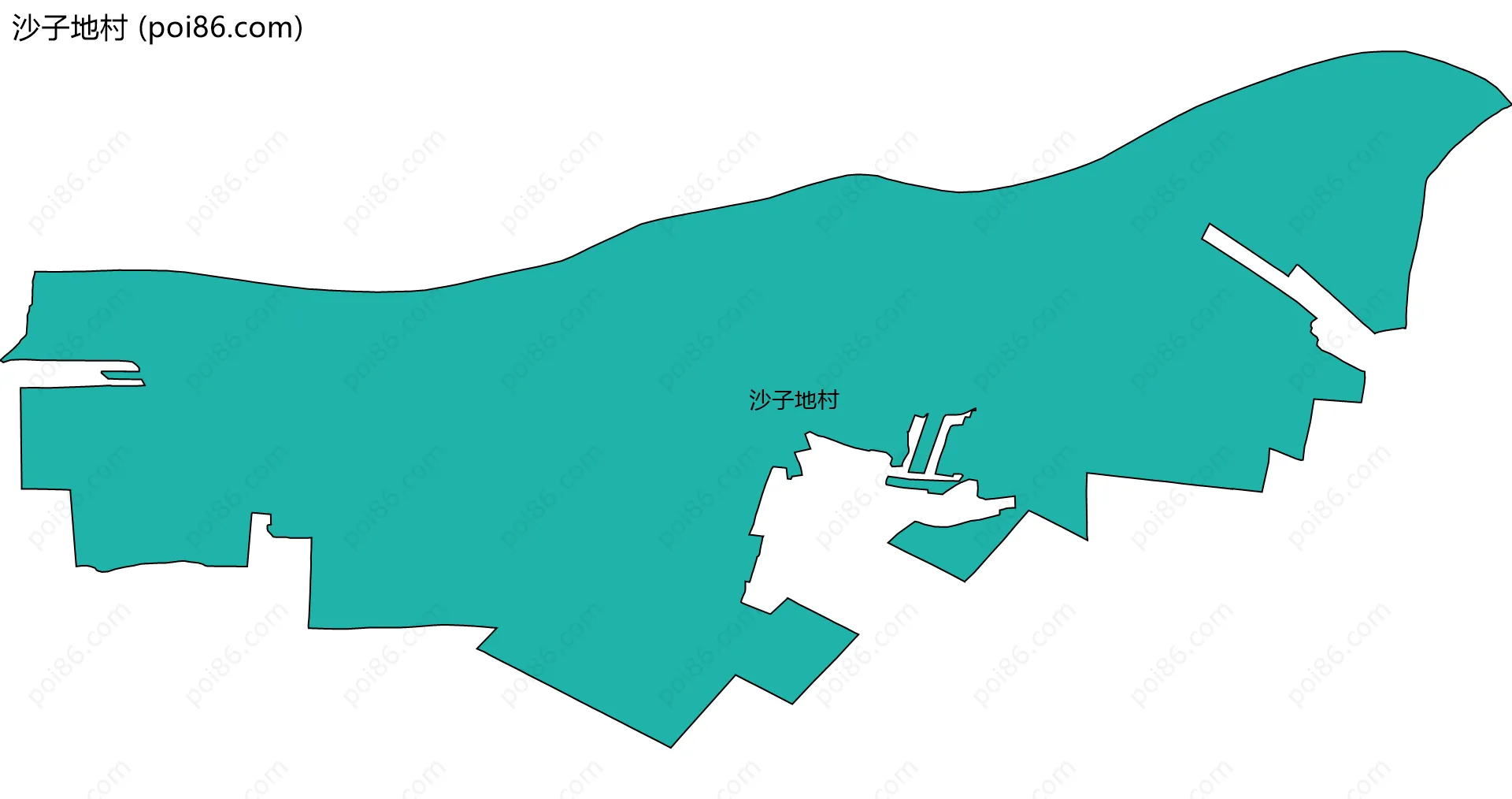 沙子地村边界地图