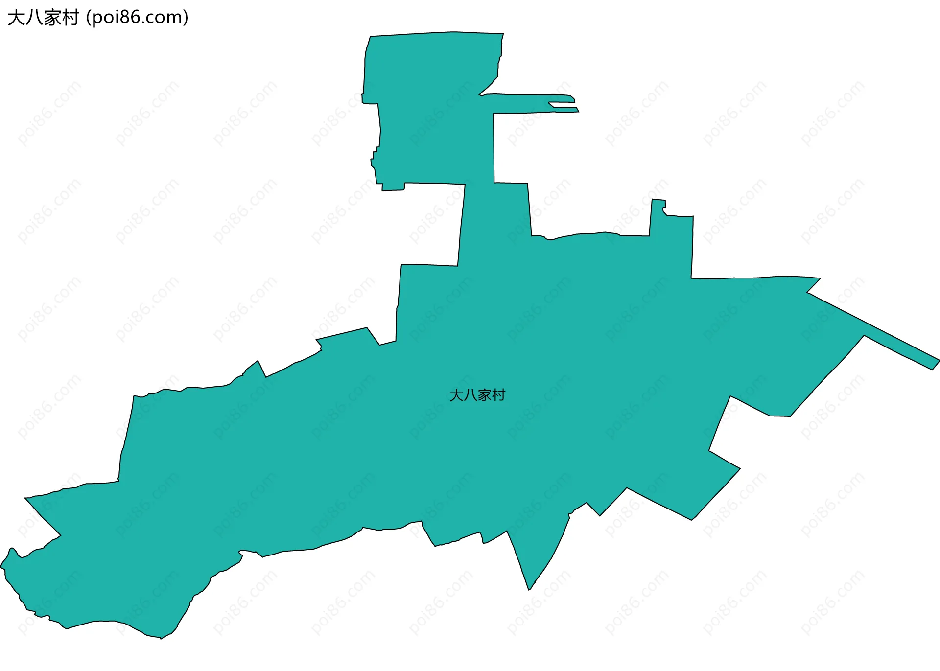 大八家村边界地图