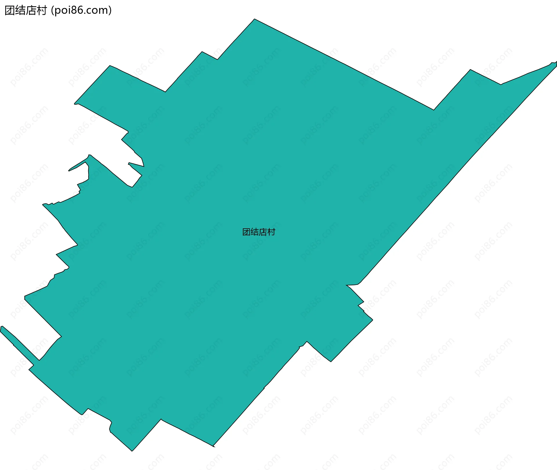团结店村边界地图