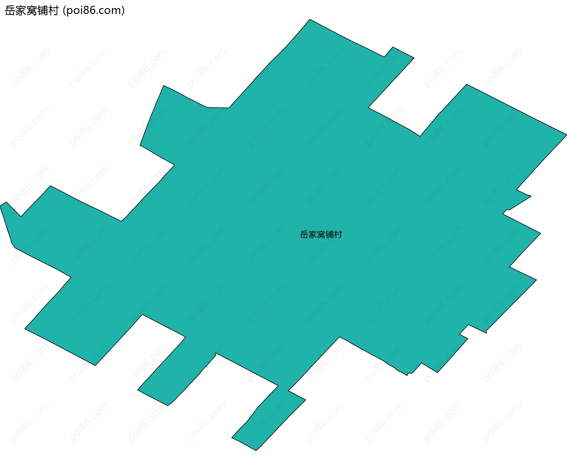 岳家窝铺村边界地图