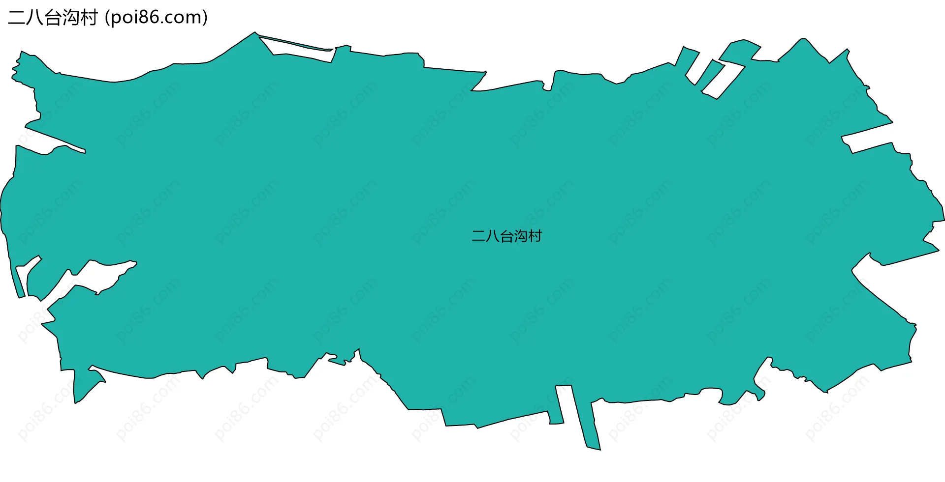 二八台沟村边界地图
