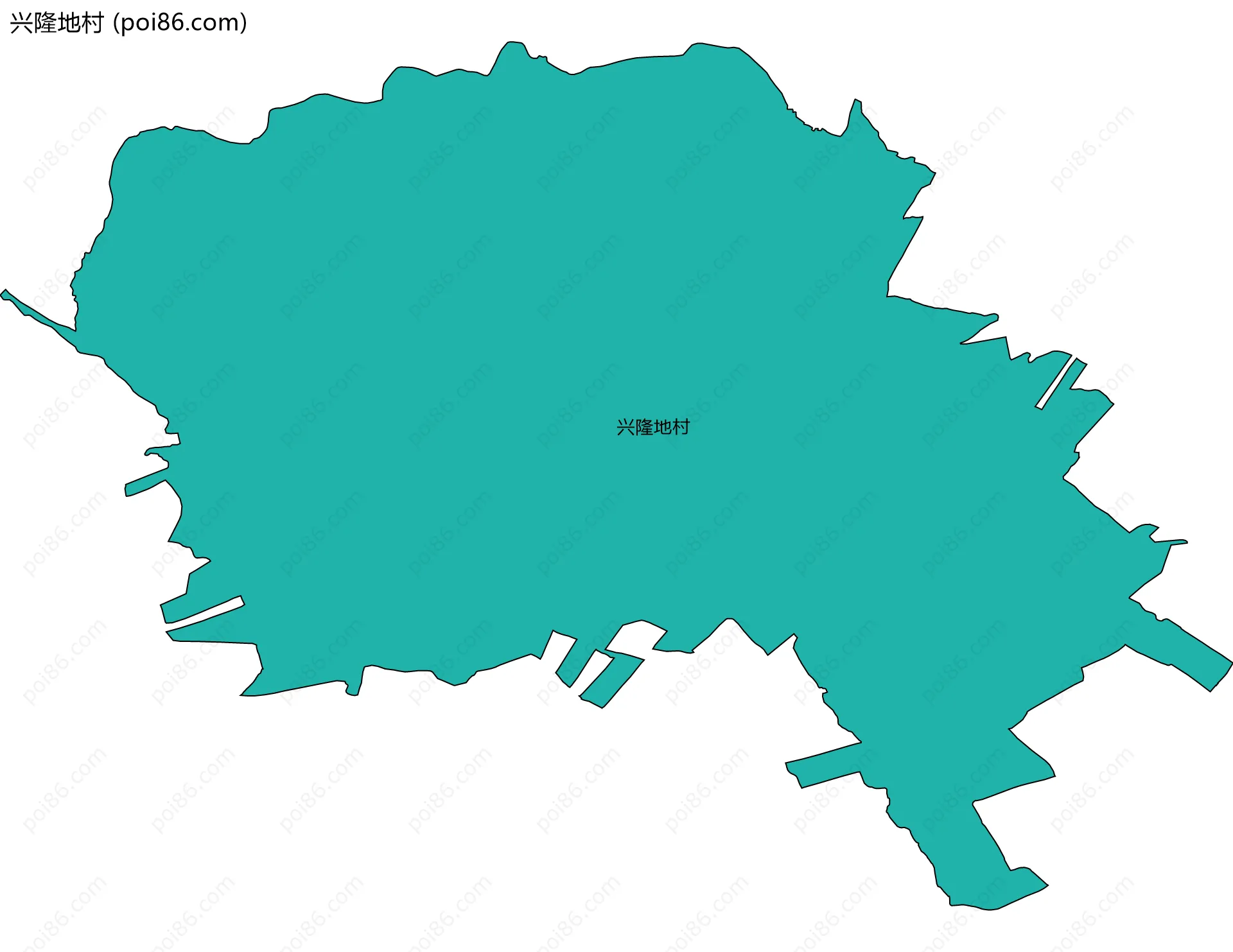 兴隆地村边界地图