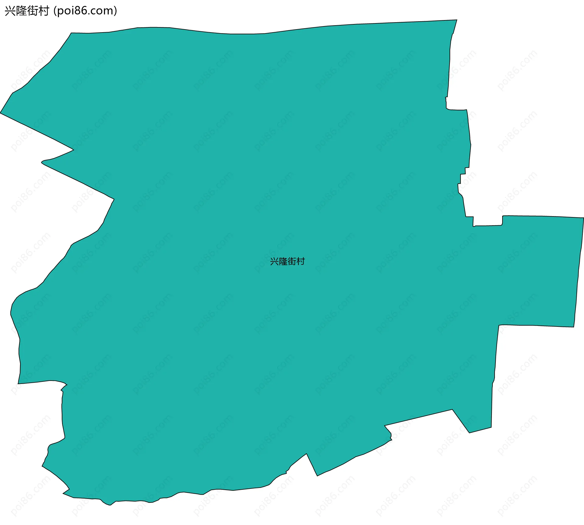 兴隆街村边界地图