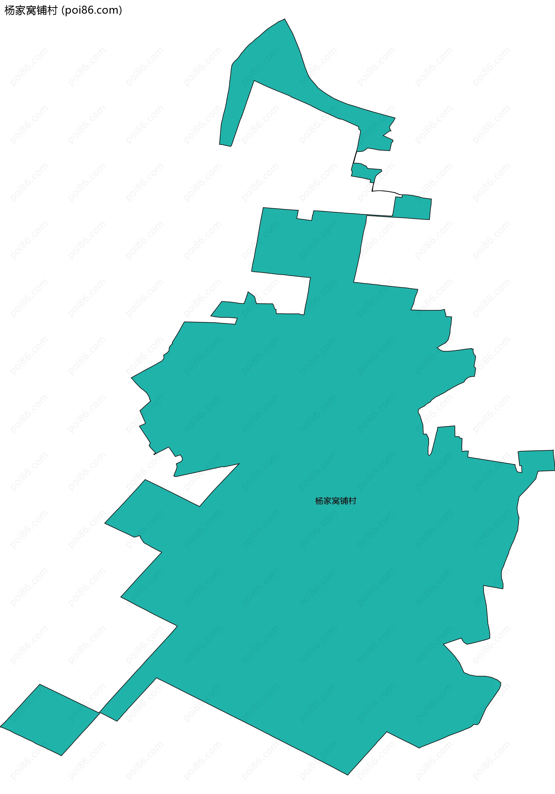 杨家窝铺村边界地图