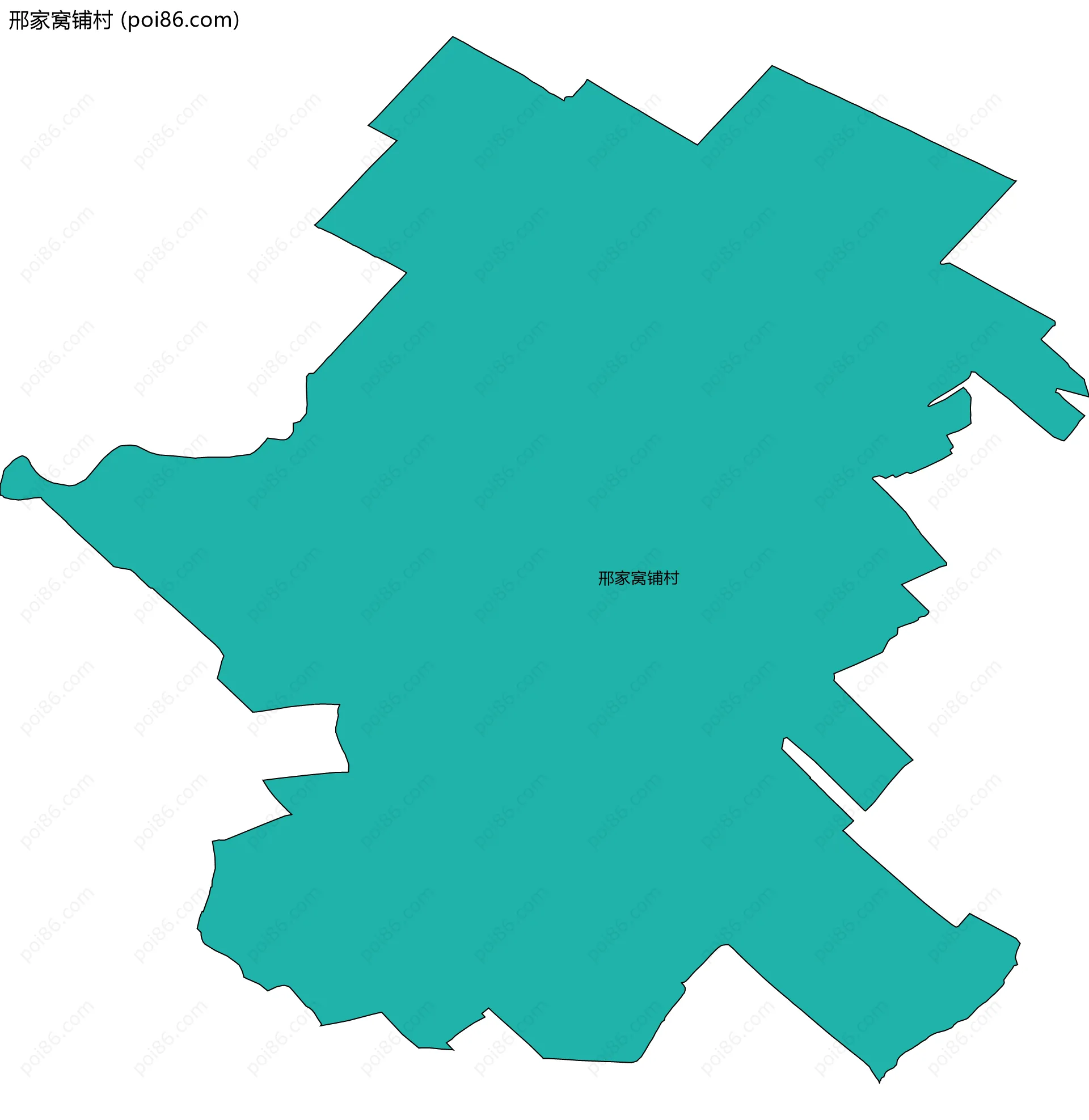 邢家窝铺村边界地图
