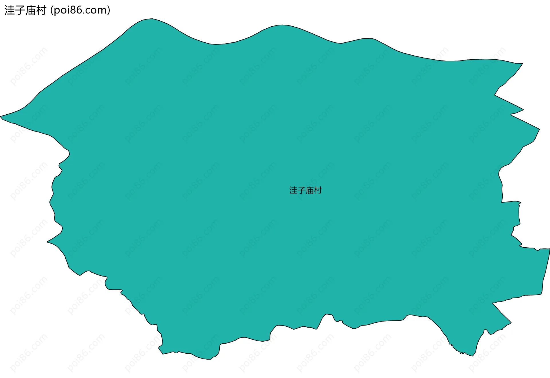 洼子庙村边界地图