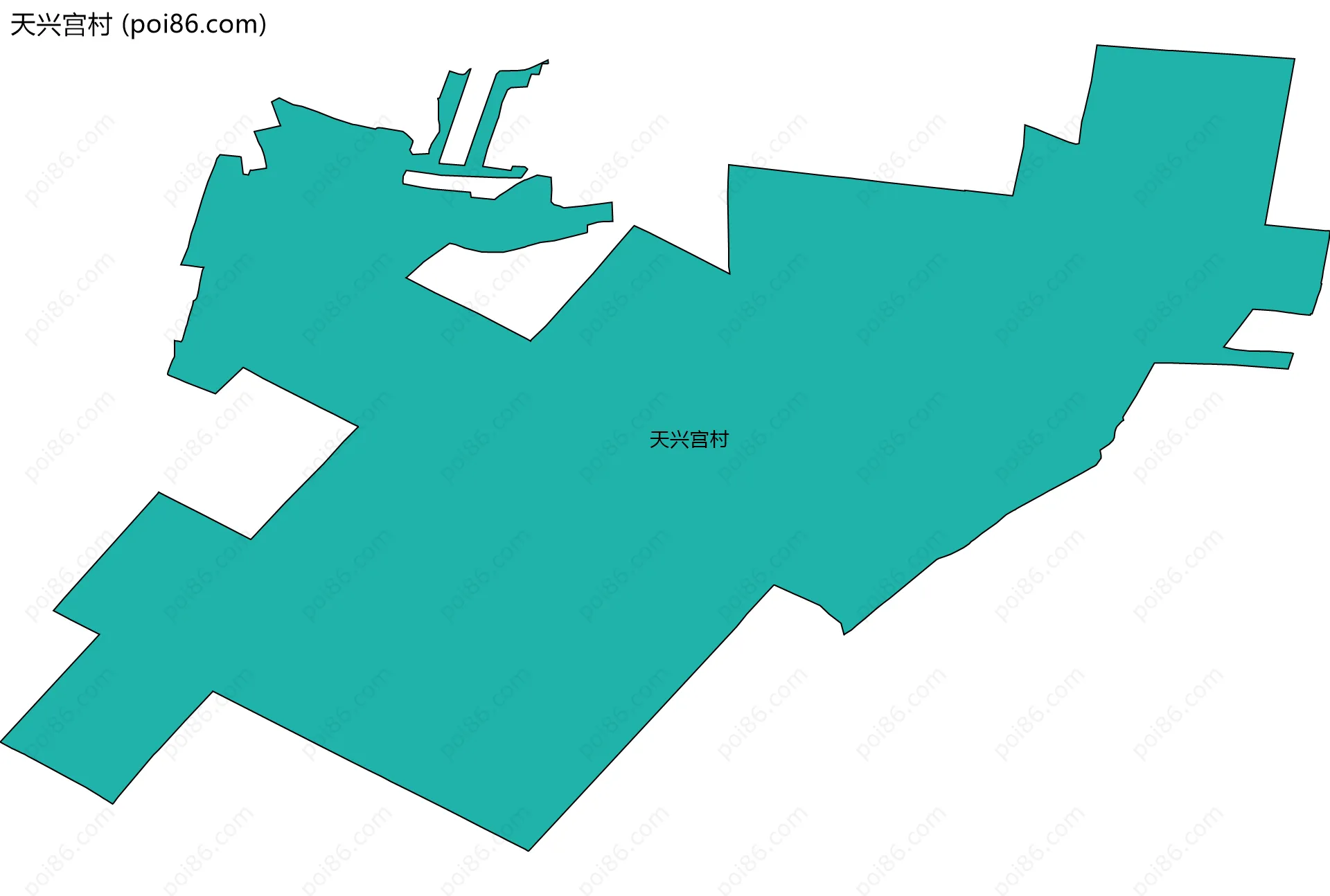 天兴宫村边界地图