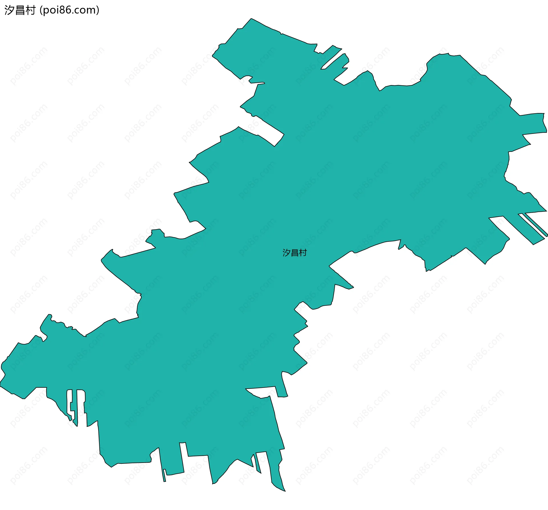 汐昌村边界地图