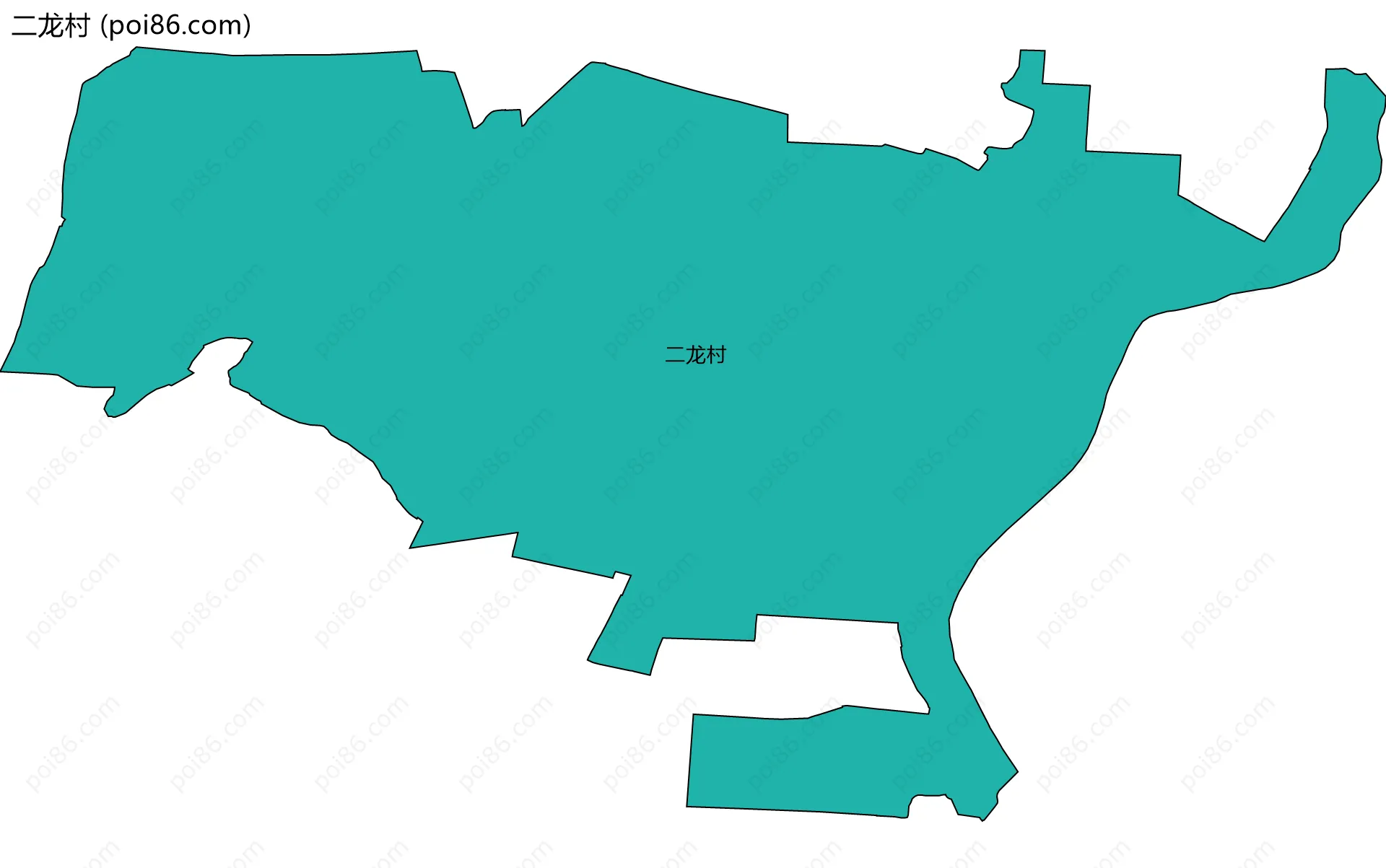 二龙村边界地图