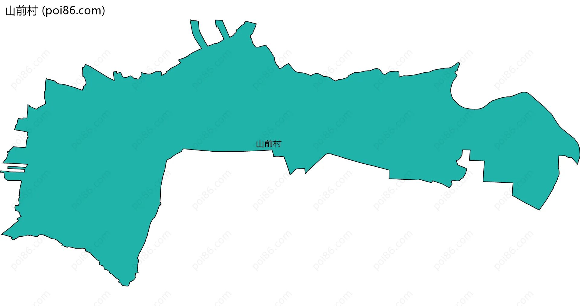山前村边界地图