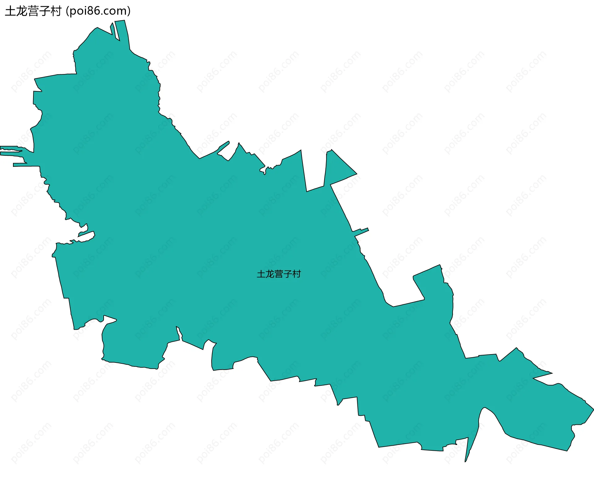 土龙营子村边界地图